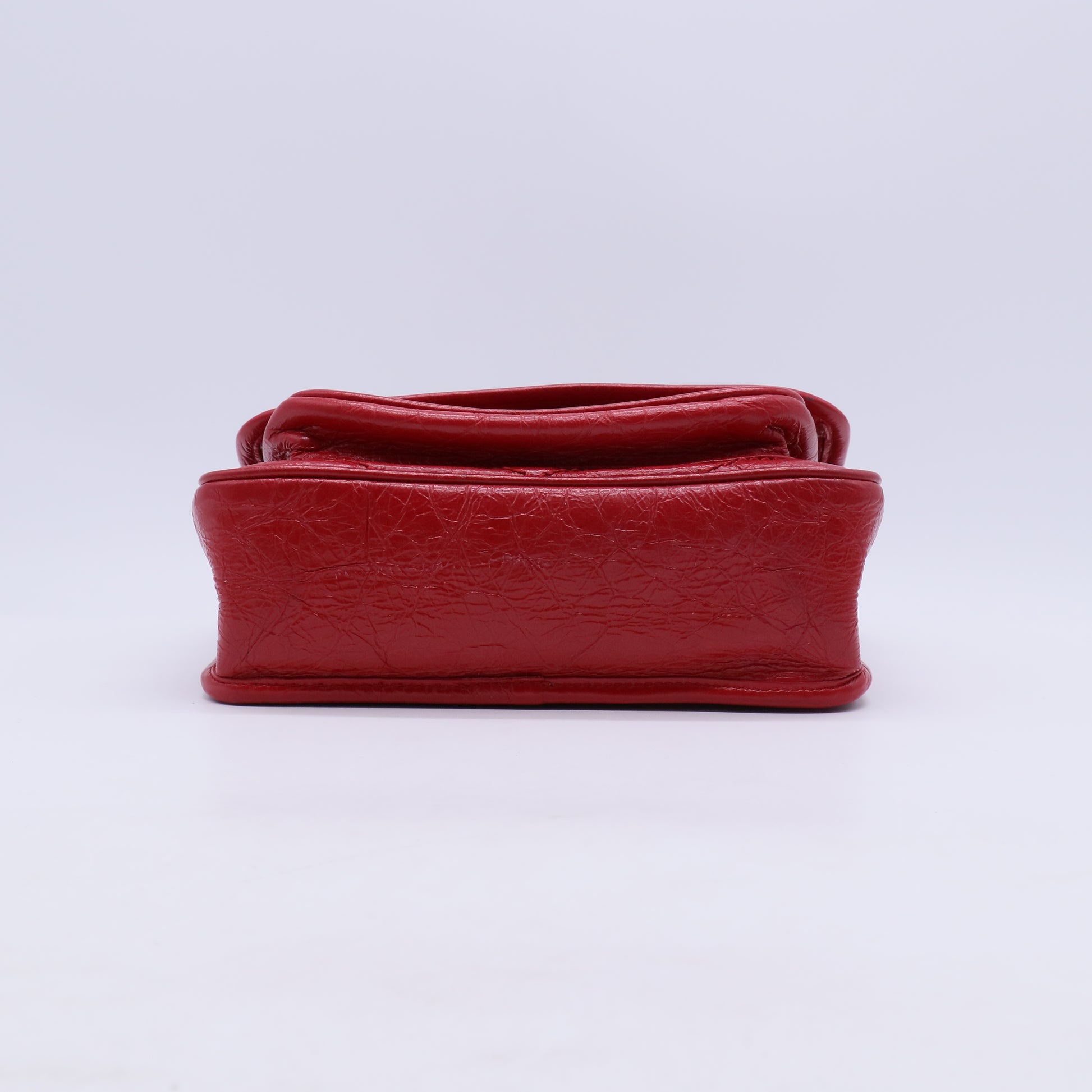Crinkled Calfskin Matelasse Monogram Baby Niki Chain Satchel B21752