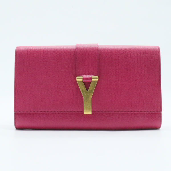 Leather Classic Y Clutch