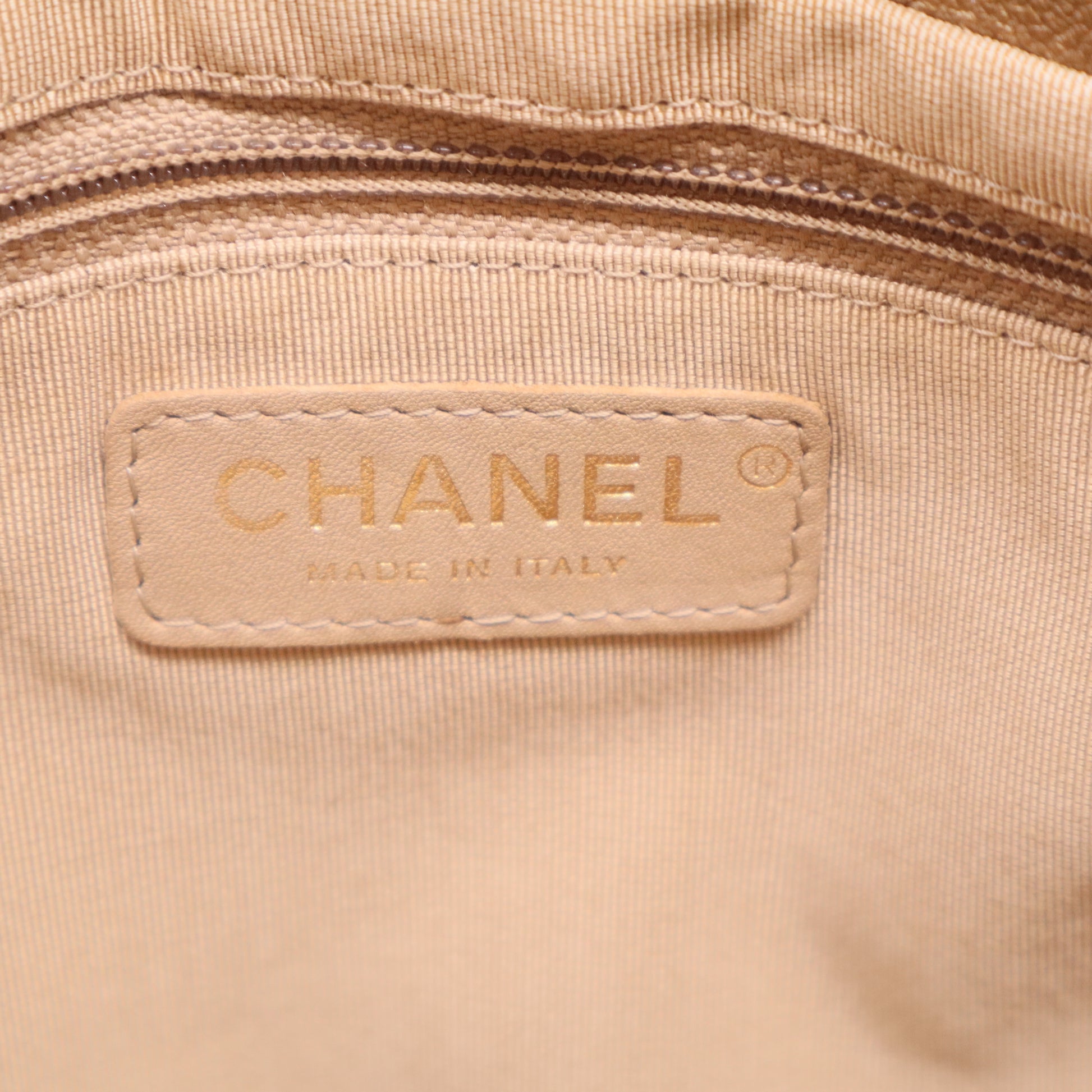 Chanel Gold Leather Large Trianon Tote