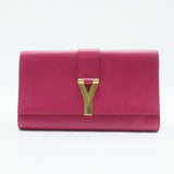 Leather Classic Y Clutch