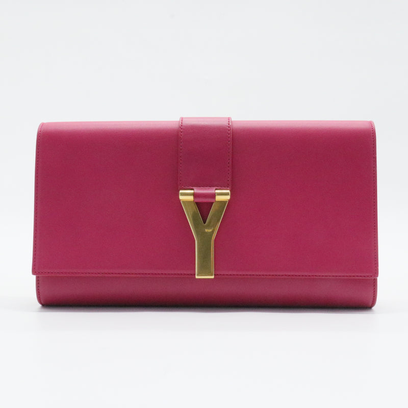 Leather Classic Y Clutch