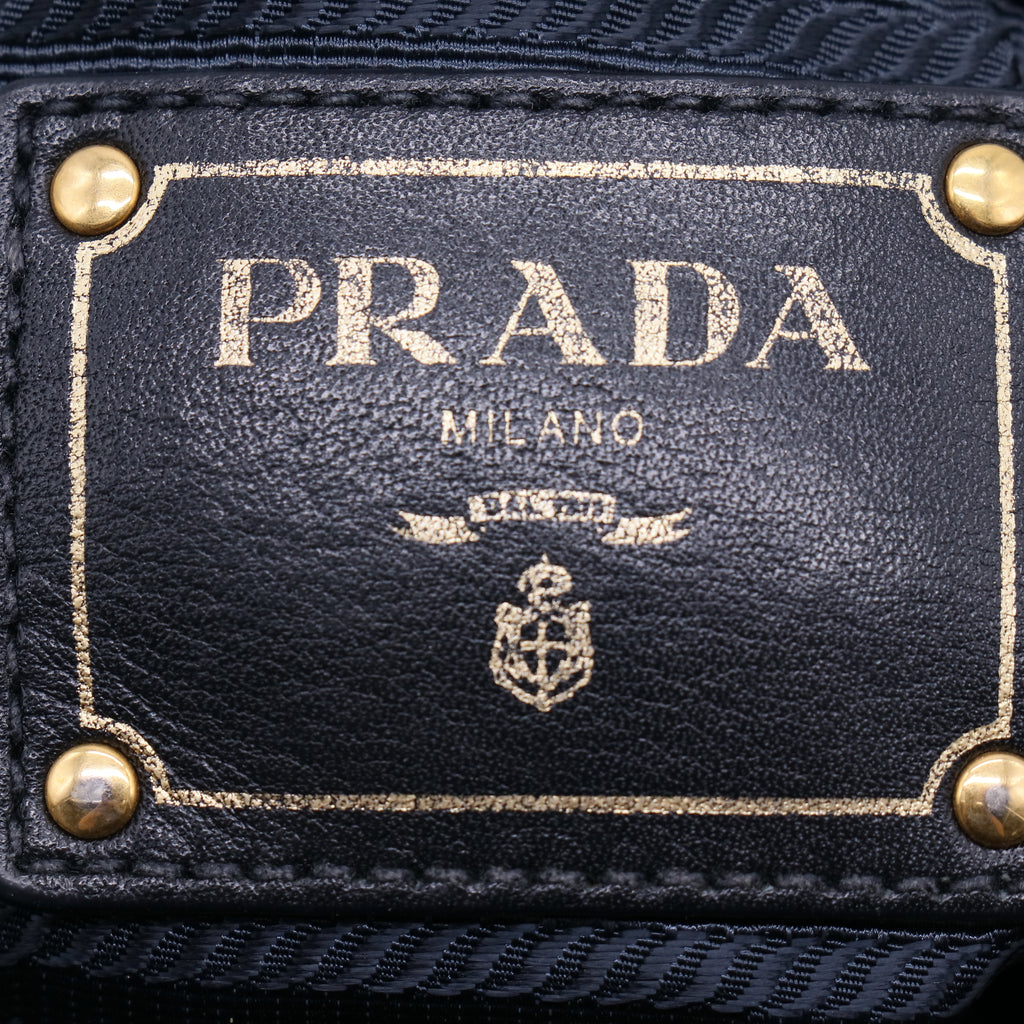 Prada Tessuto Nylon Ruched Hobo Bag B21857