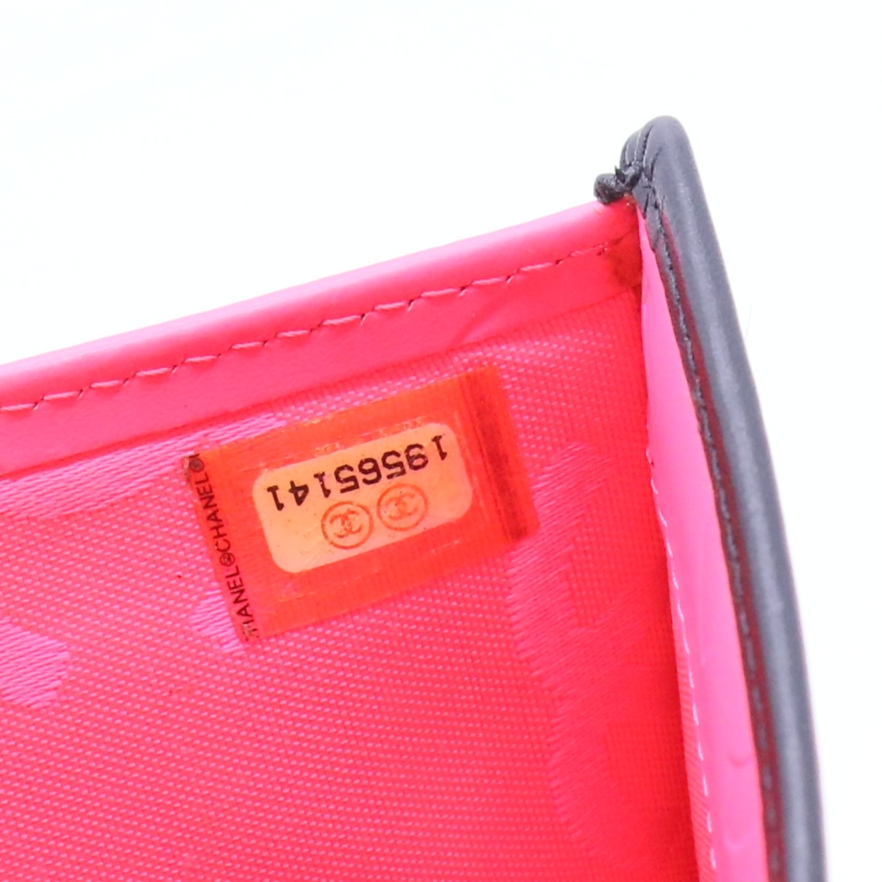 Black Quilted Leather Cambon Ligne Wallet