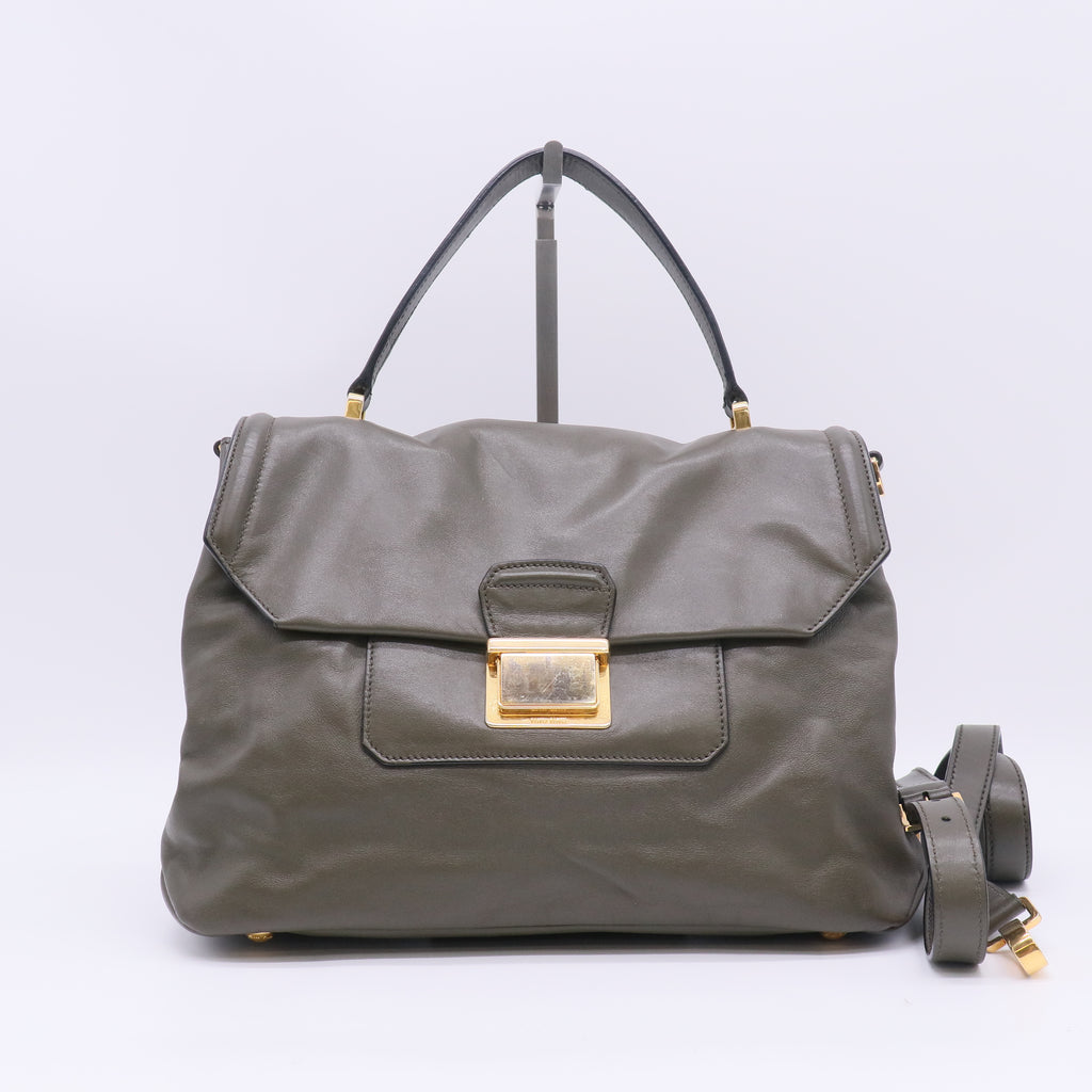 Soft Vitello Leather Top Handle Bag B23633
