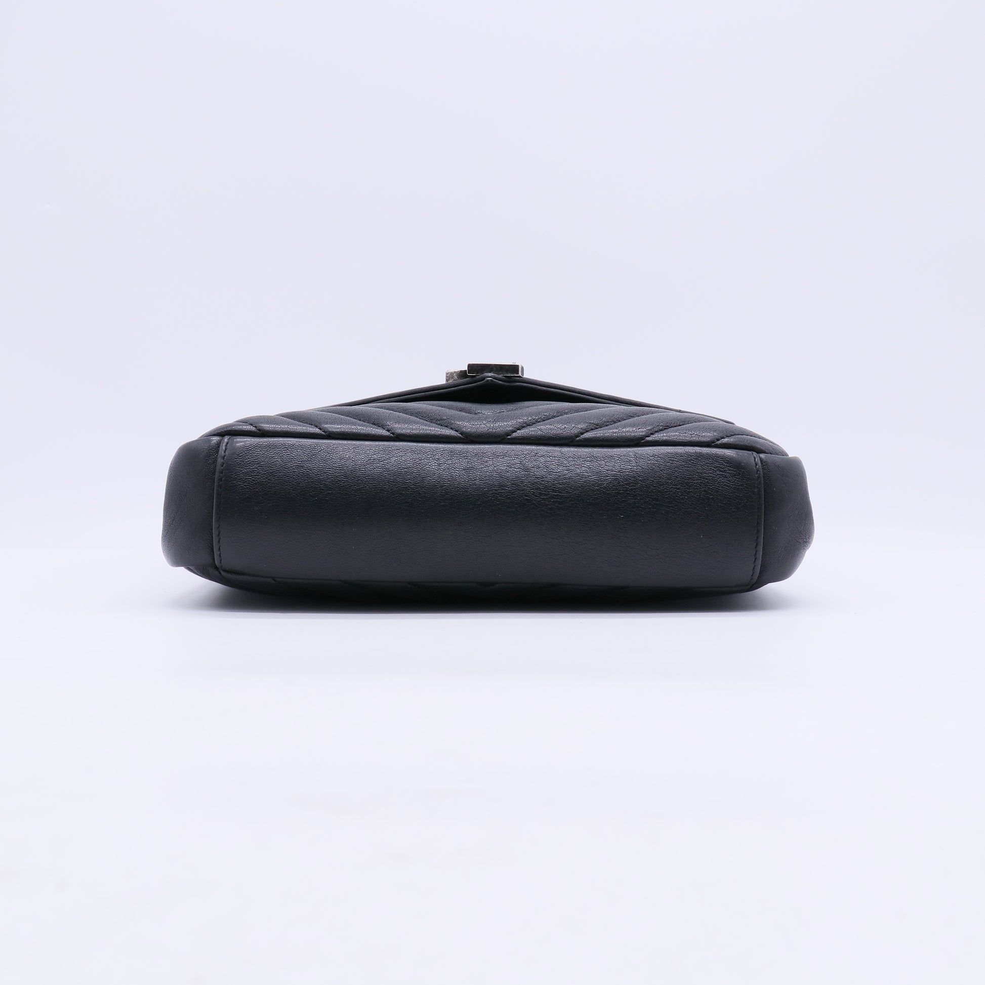 Saint Laurent Sheepskin Matelasse Chevron Patchwork Monogram Medium College Bag B21497