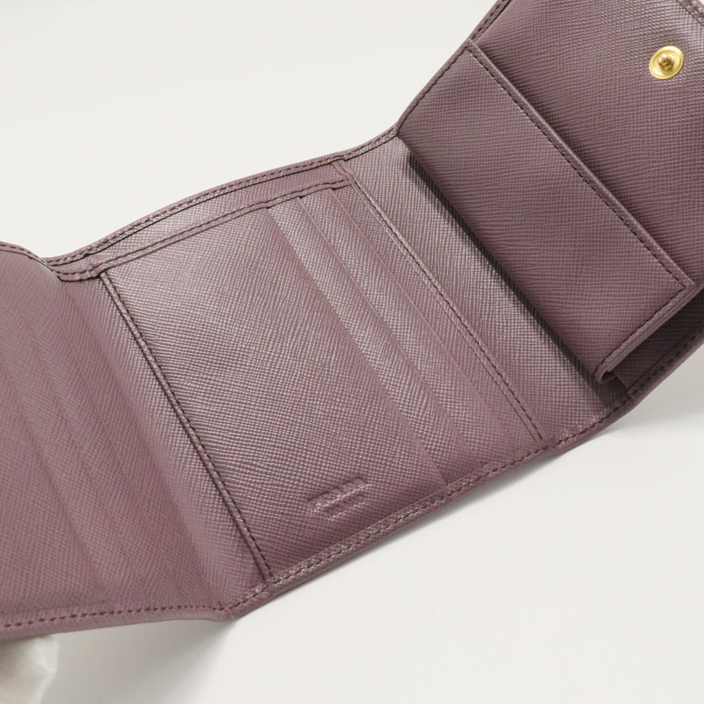 Compact Wallet Saffiano Leather