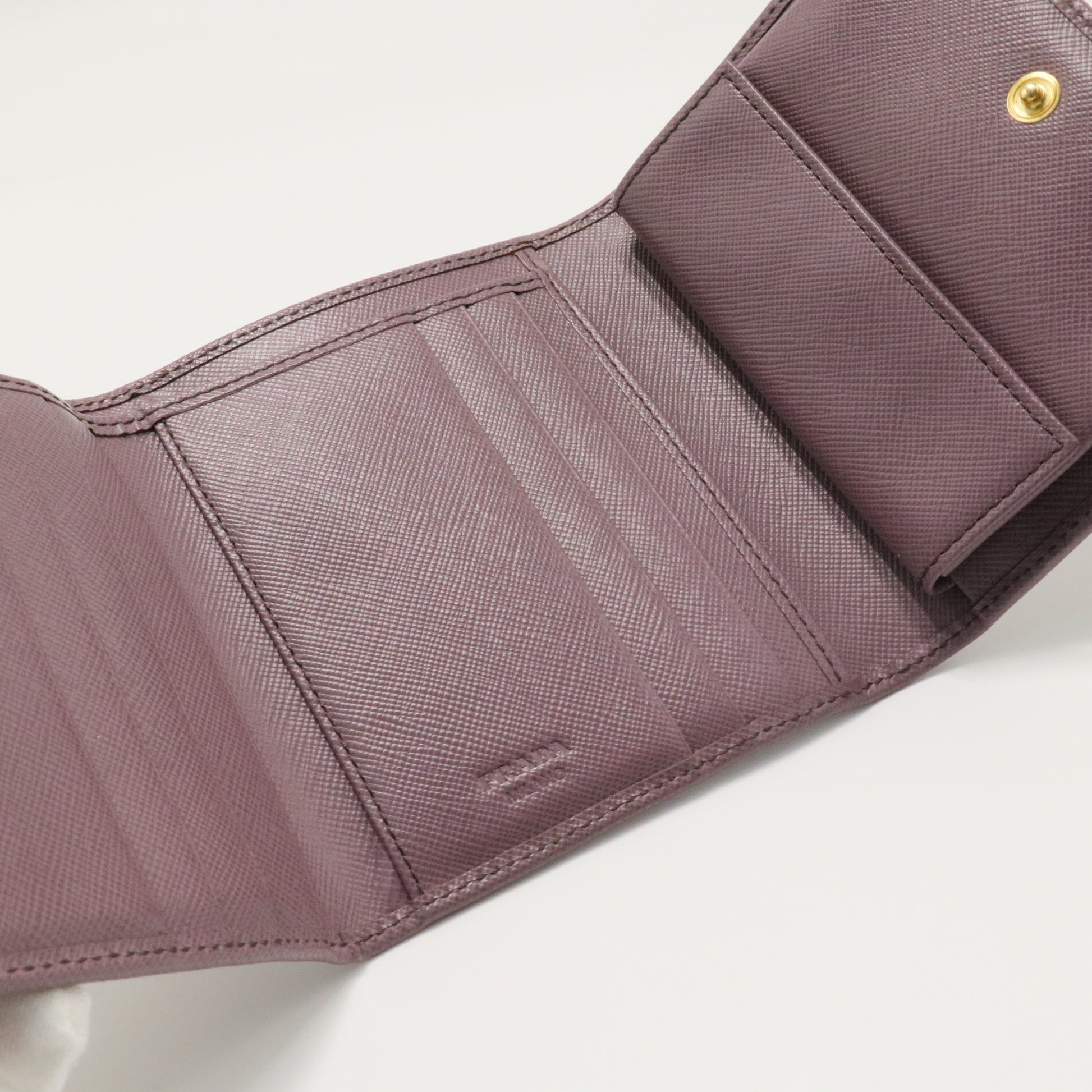 Compact Wallet Saffiano Leather