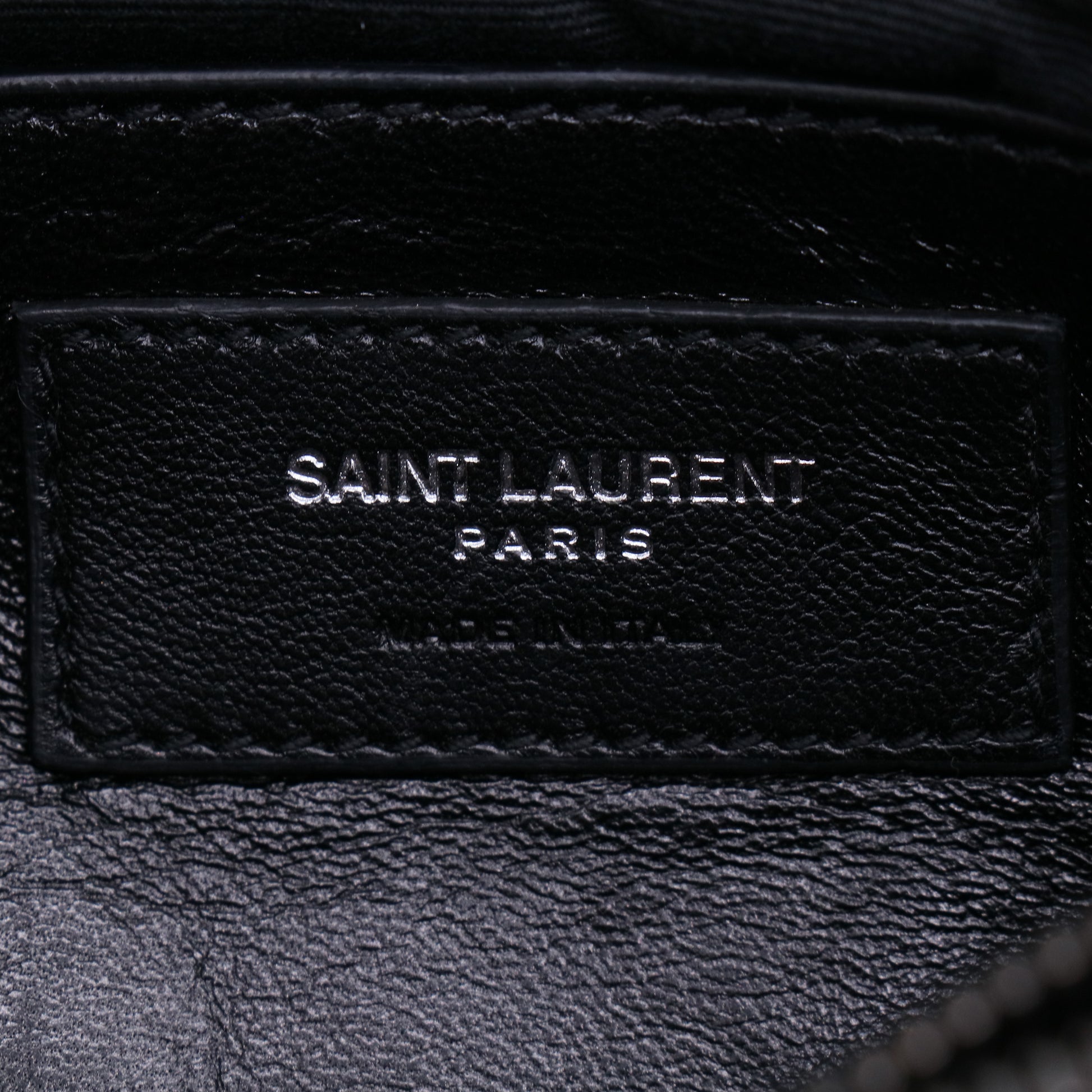 Saint Laurent Sheepskin Matelasse Chevron Patchwork Monogram Medium College Bag B21497