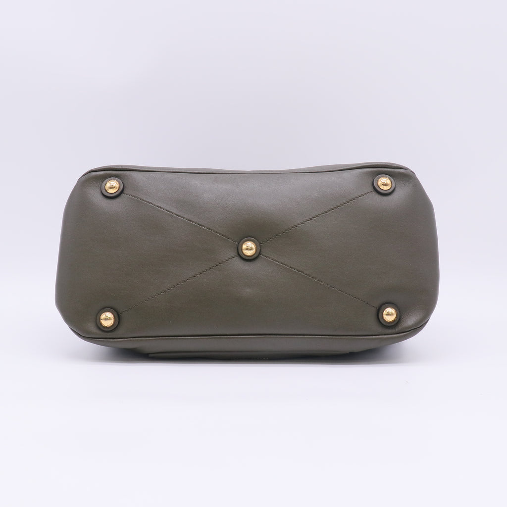 Soft Vitello Leather Top Handle Bag B23633