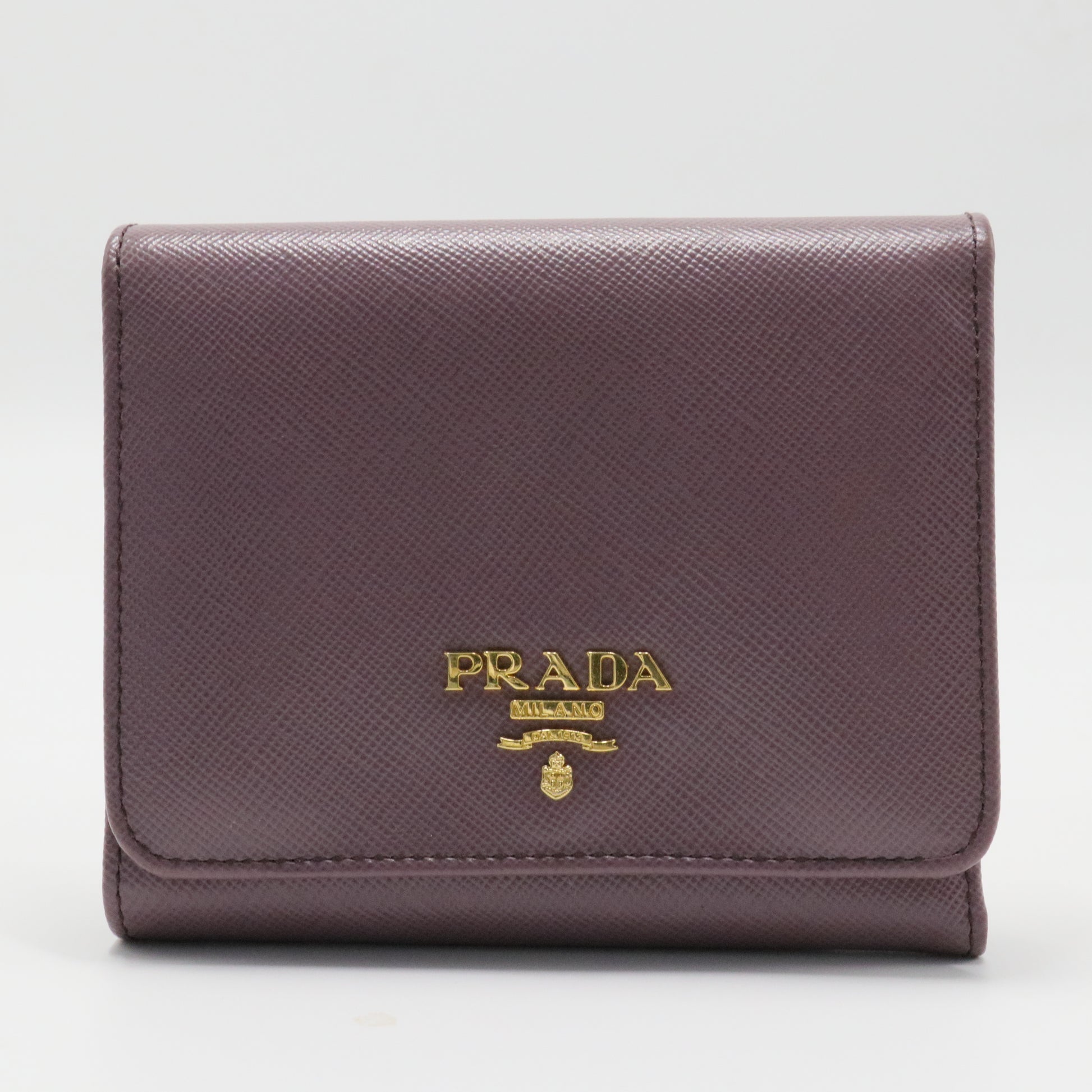 Compact Wallet Saffiano Leather