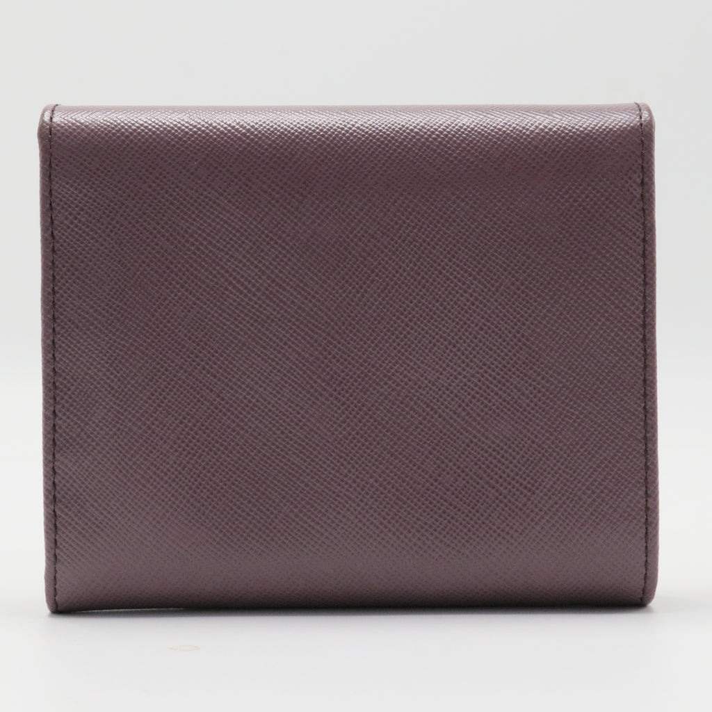 Compact Wallet Saffiano Leather