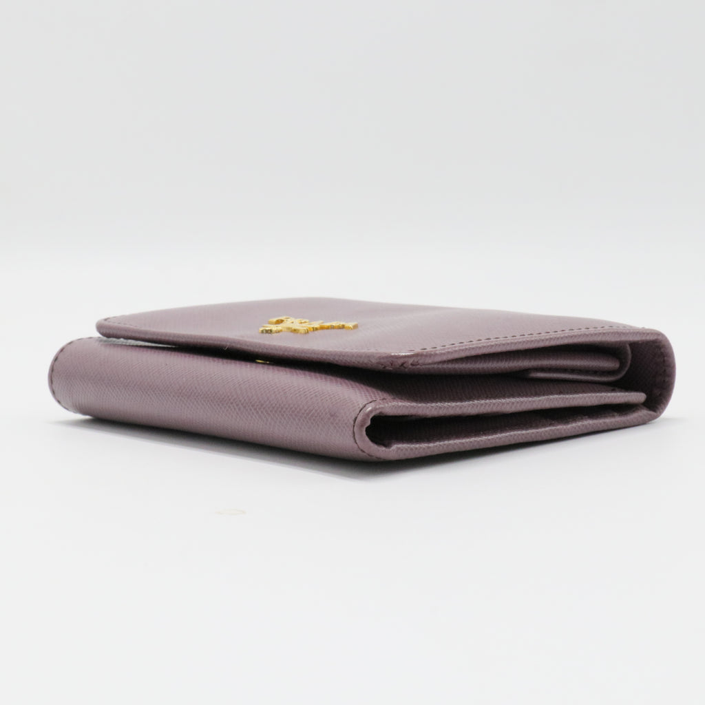 Compact Wallet Saffiano Leather