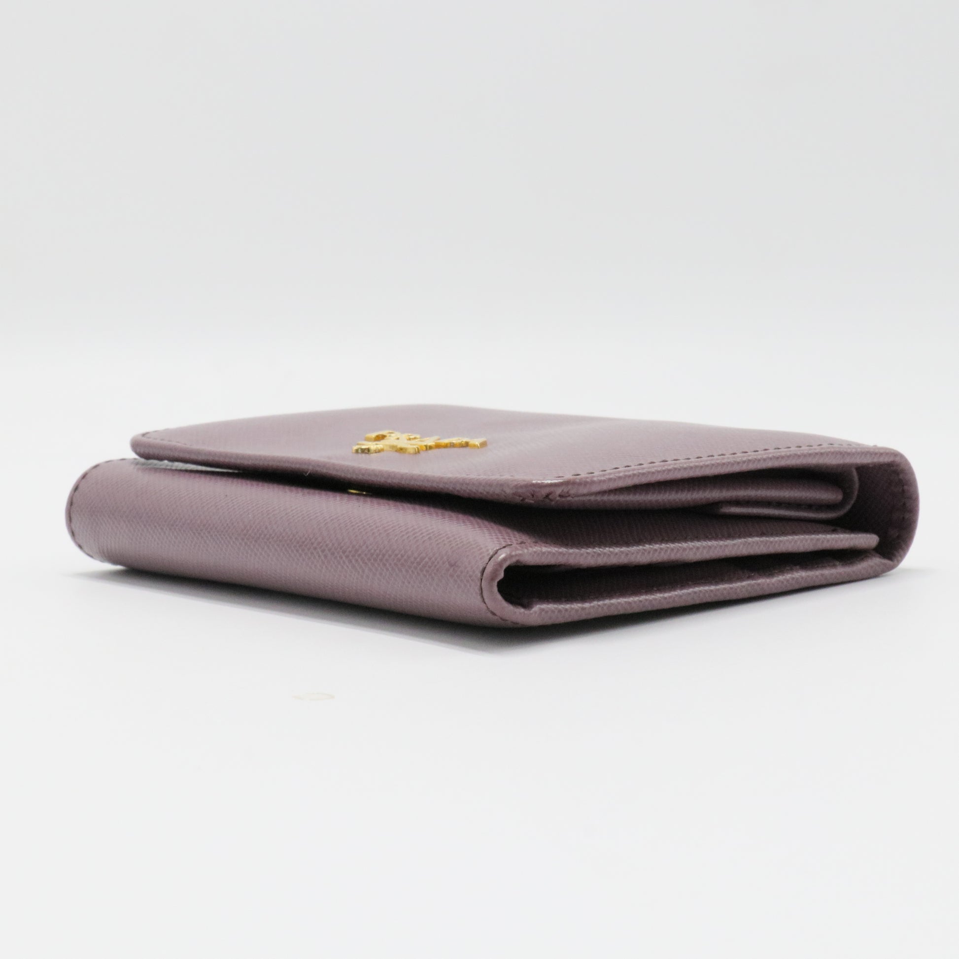 Compact Wallet Saffiano Leather