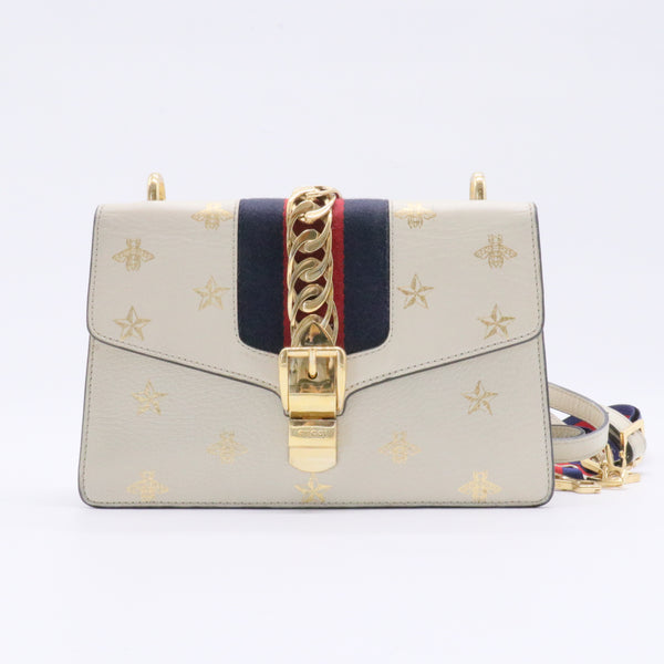 Sylvie Shoulder Bag Printed Leather Small