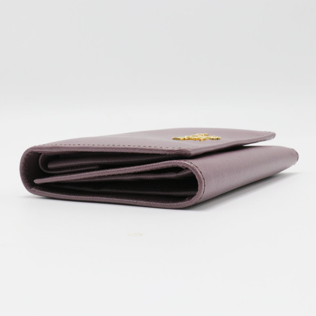 Compact Wallet Saffiano Leather