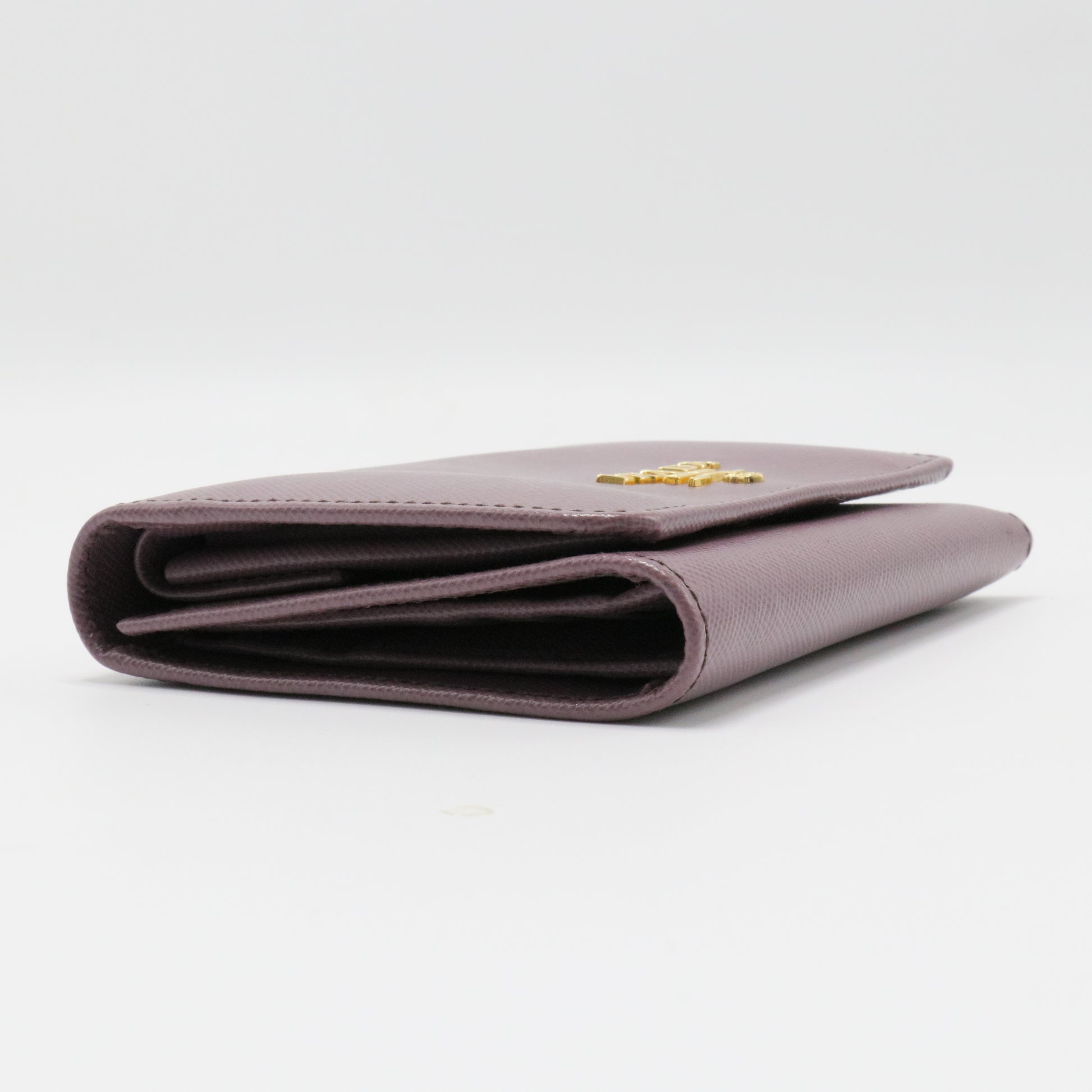 Compact Wallet Saffiano Leather