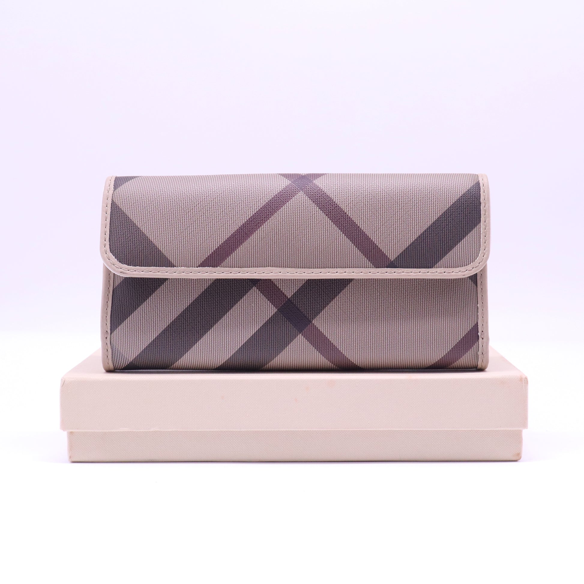 Burberry Smoked Check Porter Continental Wallet W21366