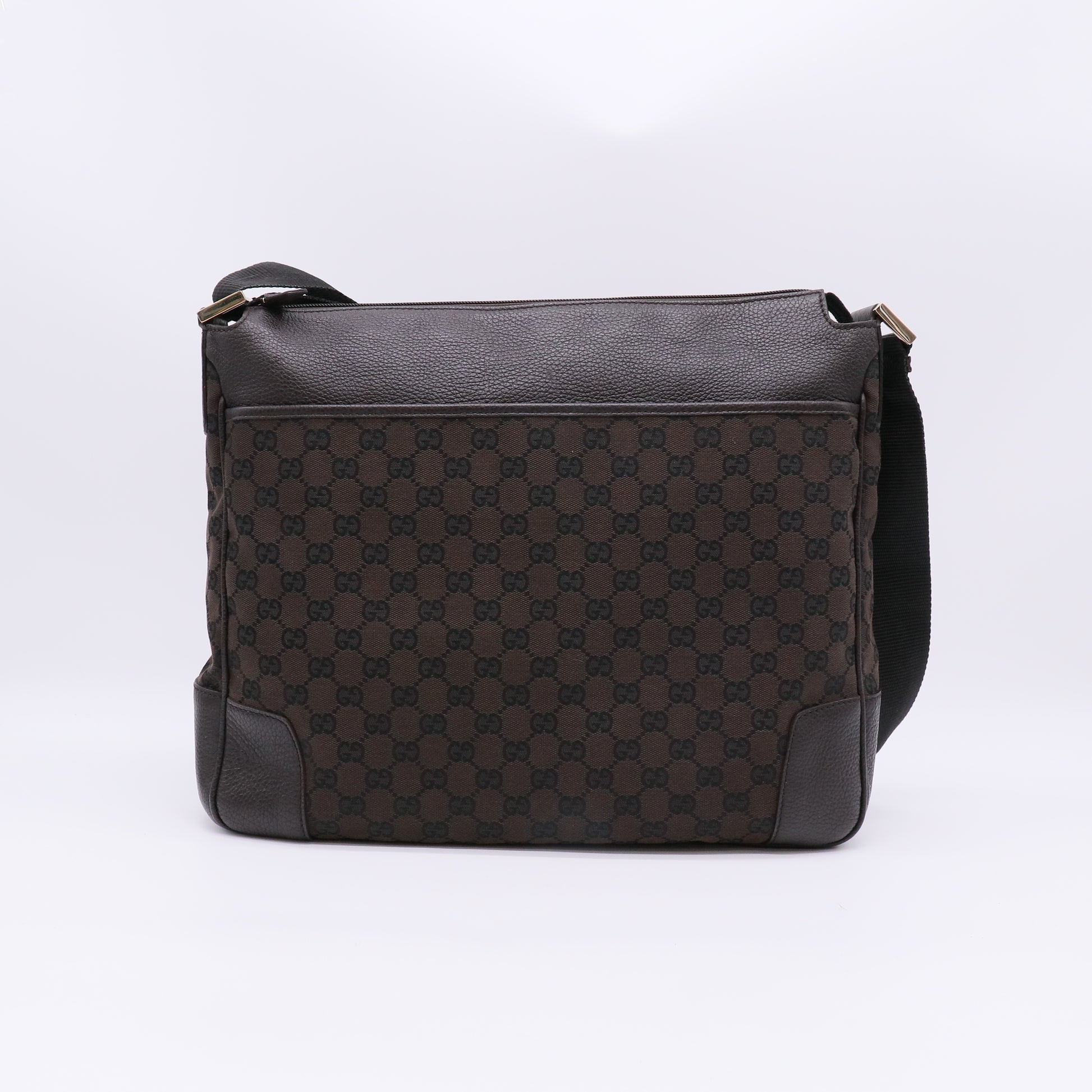 GG Monogram Canvas Leather Messenger Bag B23064