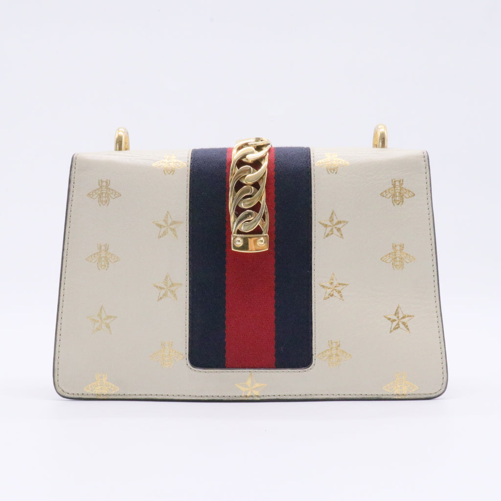 Sylvie Shoulder Bag Printed Leather Small