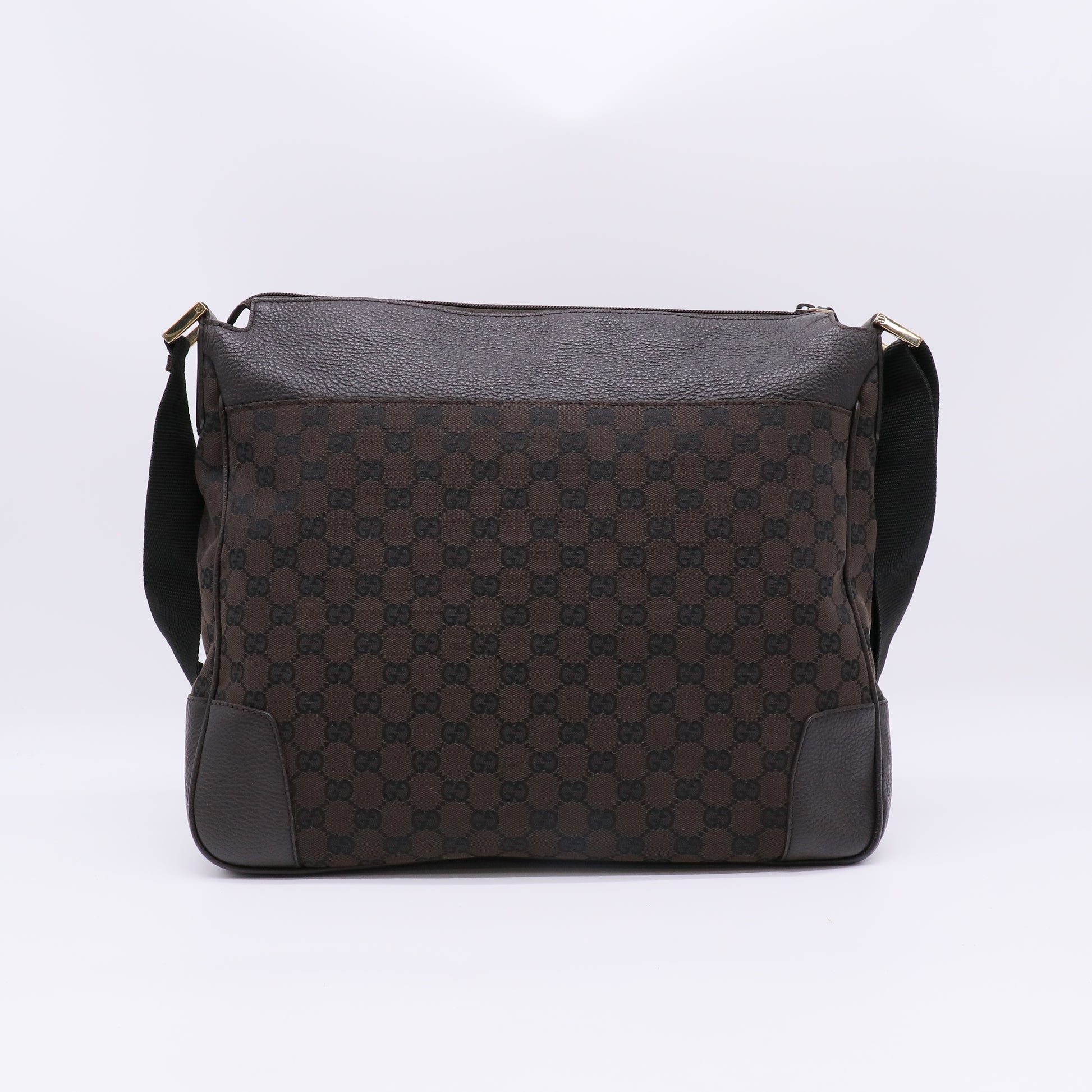 GG Monogram Canvas Leather Messenger Bag B23064