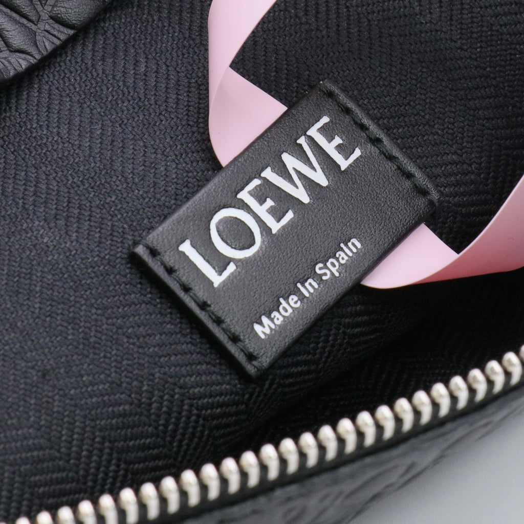 Calfskin Embossed Repeat T Pouch Black twins