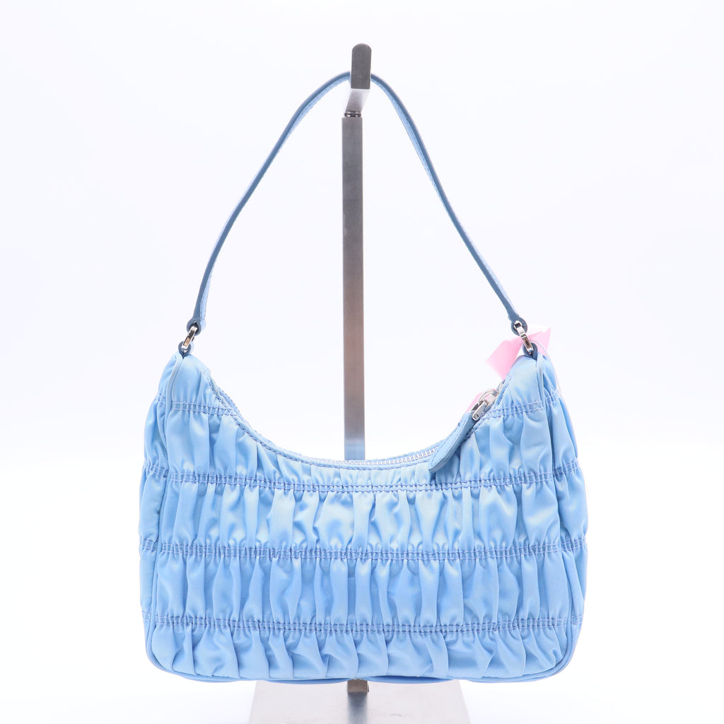 Prada Tessuto Nylon Gaufre Shoulder Bag Light BlueLDJ2665 twins