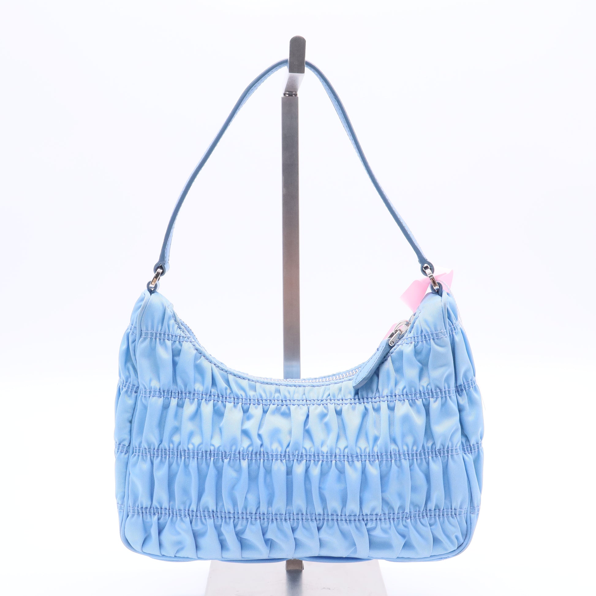 Prada Tessuto Nylon Gaufre Shoulder Bag Light BlueLDJ2665 twins