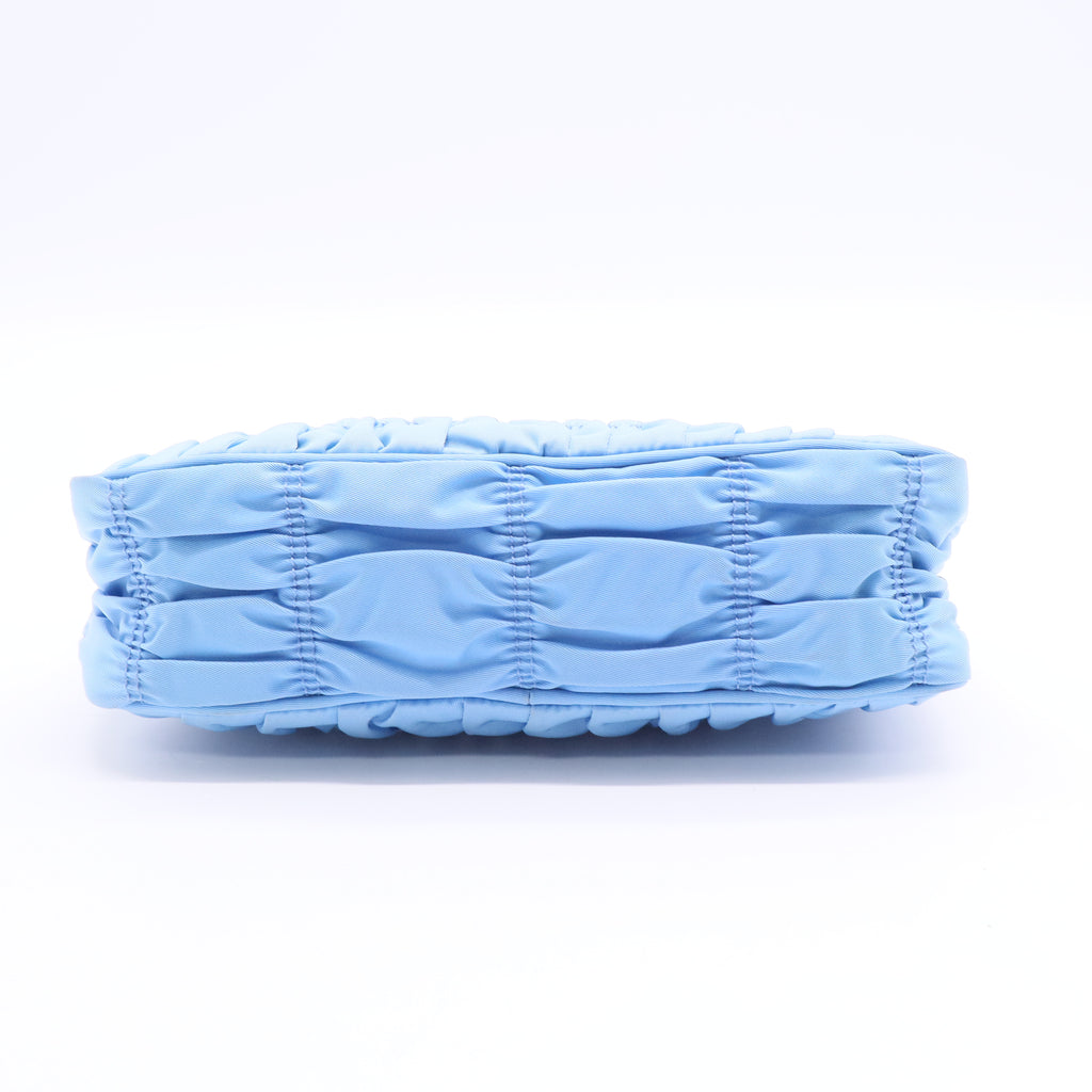 Prada Tessuto Nylon Gaufre Shoulder Bag Light BlueLDJ2665 twins