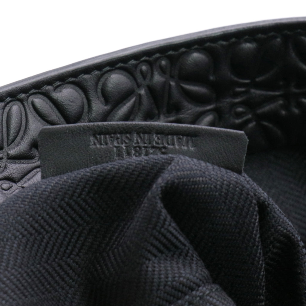 Calfskin Embossed Repeat T Pouch Black twins