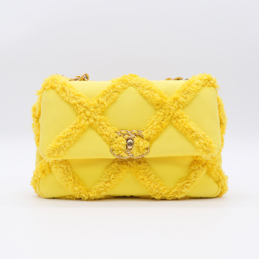 Cotton Canvas Quilted Medium Chanel 19 Flap twins