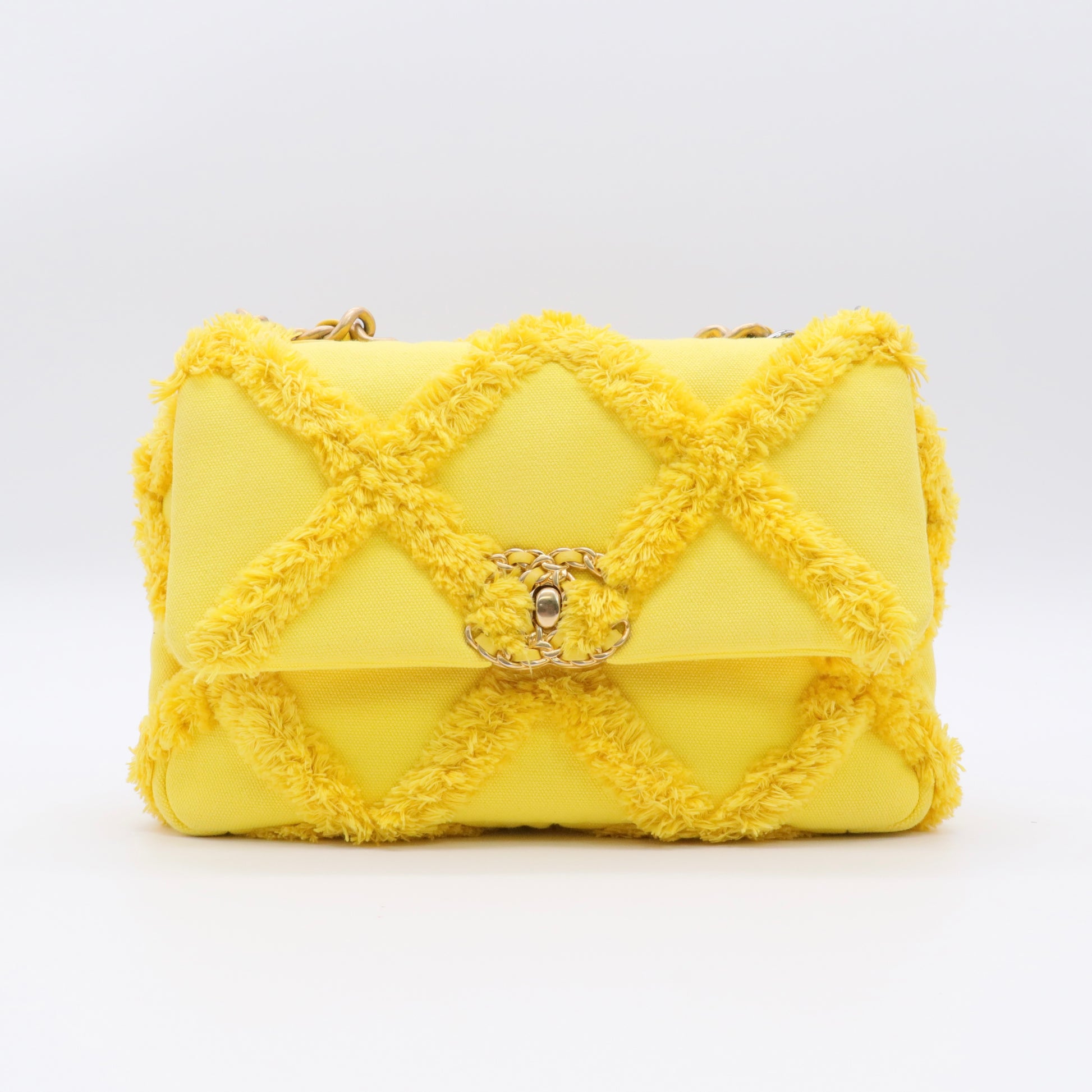 Cotton Canvas Quilted Medium Chanel 19 Flap twins