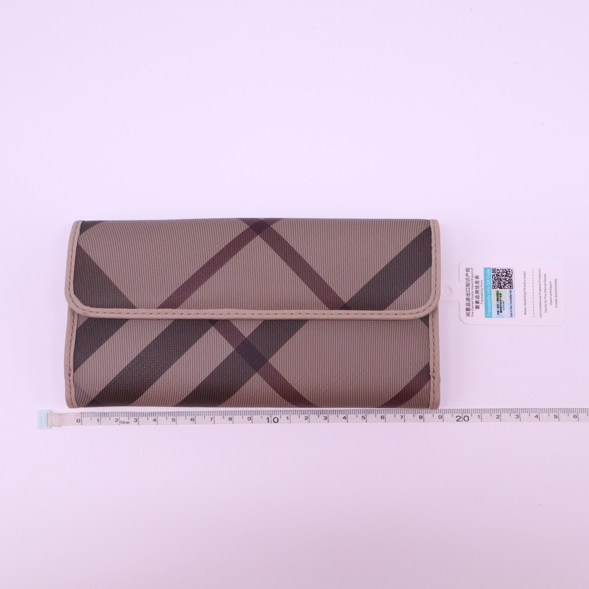Burberry Smoked Check Porter Continental Wallet W21366