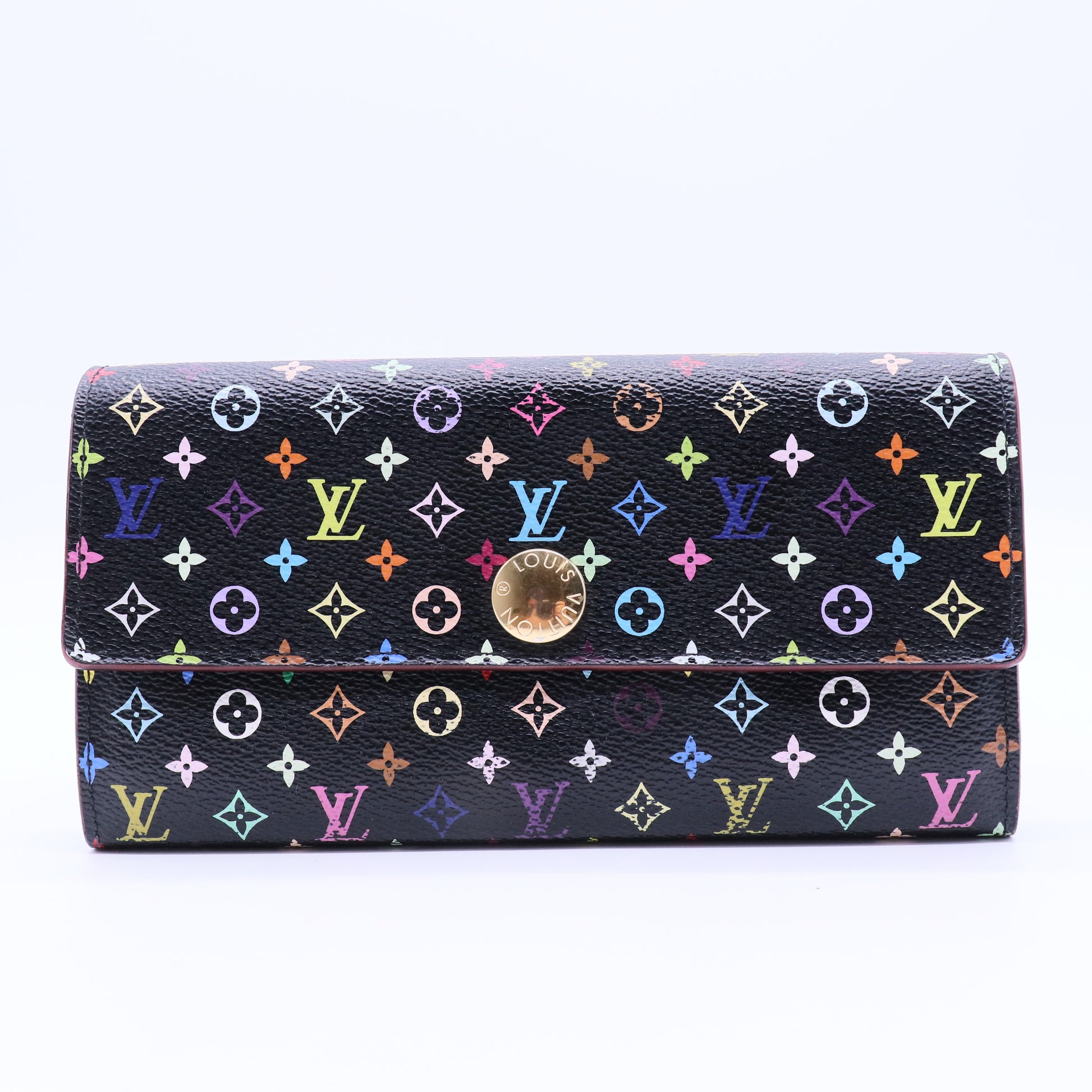Black Multicolor Monogram Sarah Wallet