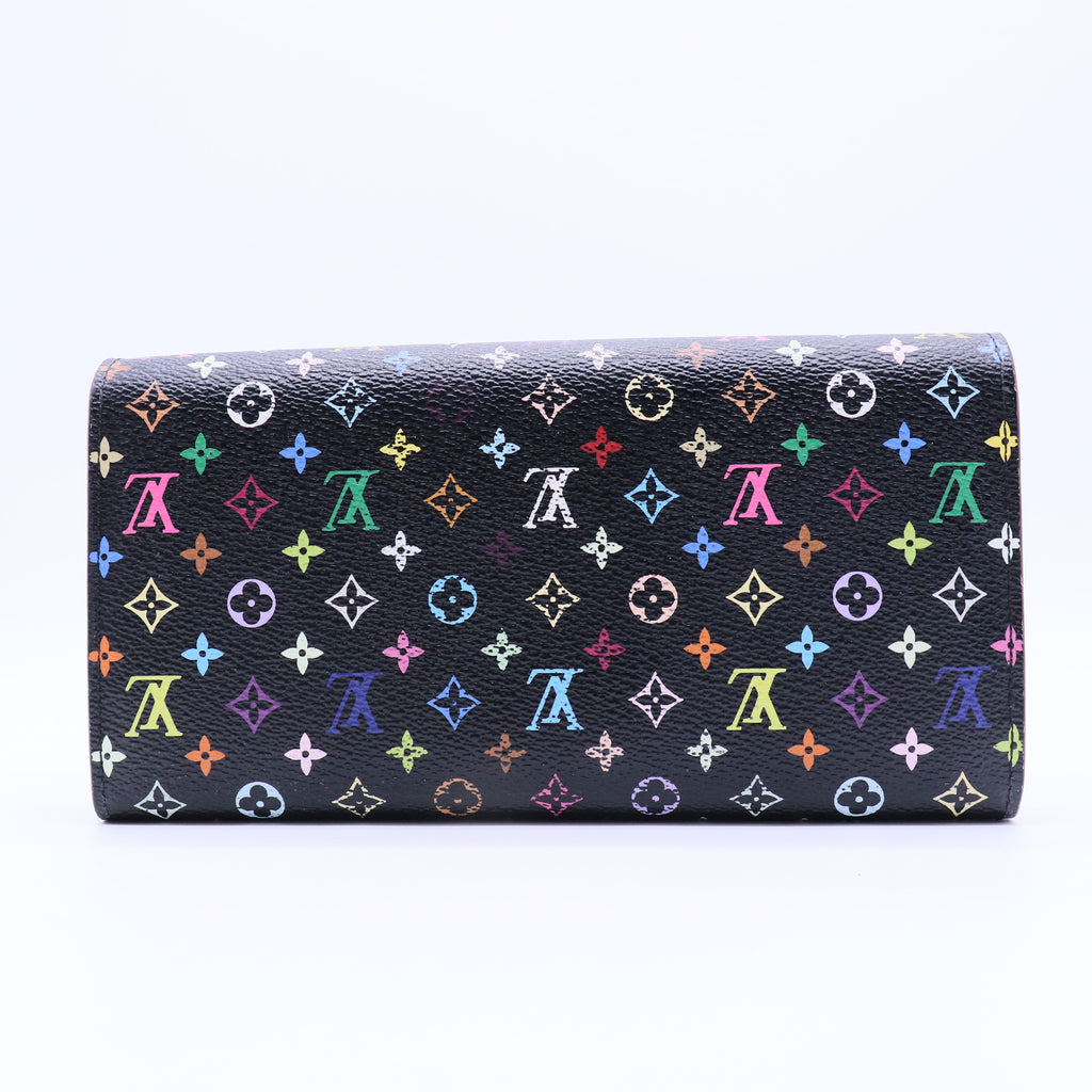 Black Multicolor Monogram Sarah Wallet