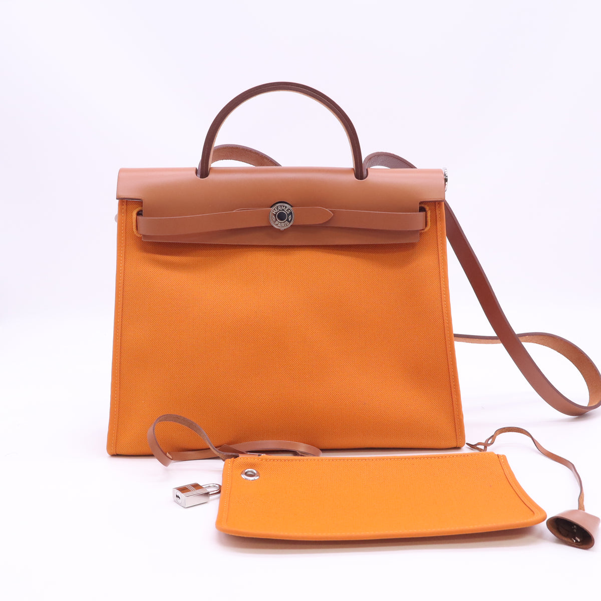 Vache Hunter Toile Herbag Zip 31 PM Orange B24568