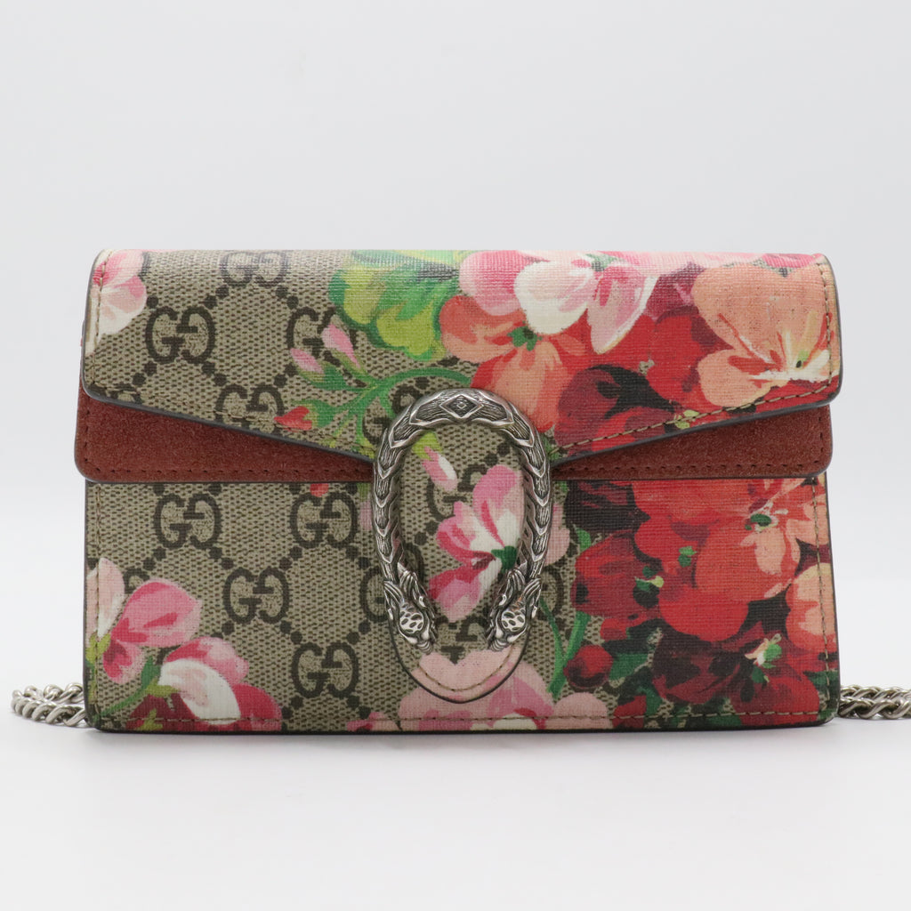 Dionysus Bag Blooms Print GG Coated Canvas Super Mini