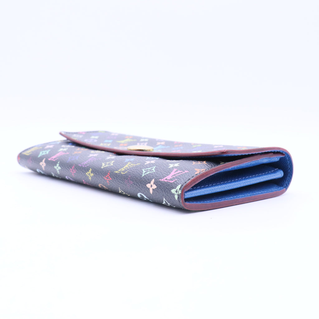 Black Multicolor Monogram Sarah Wallet