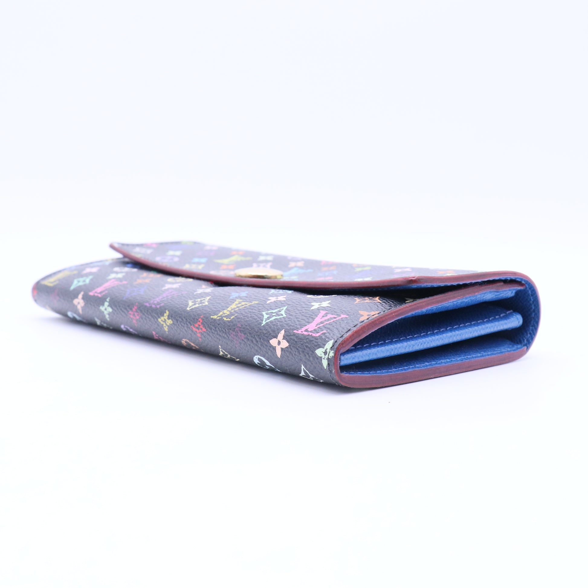 Black Multicolor Monogram Sarah Wallet