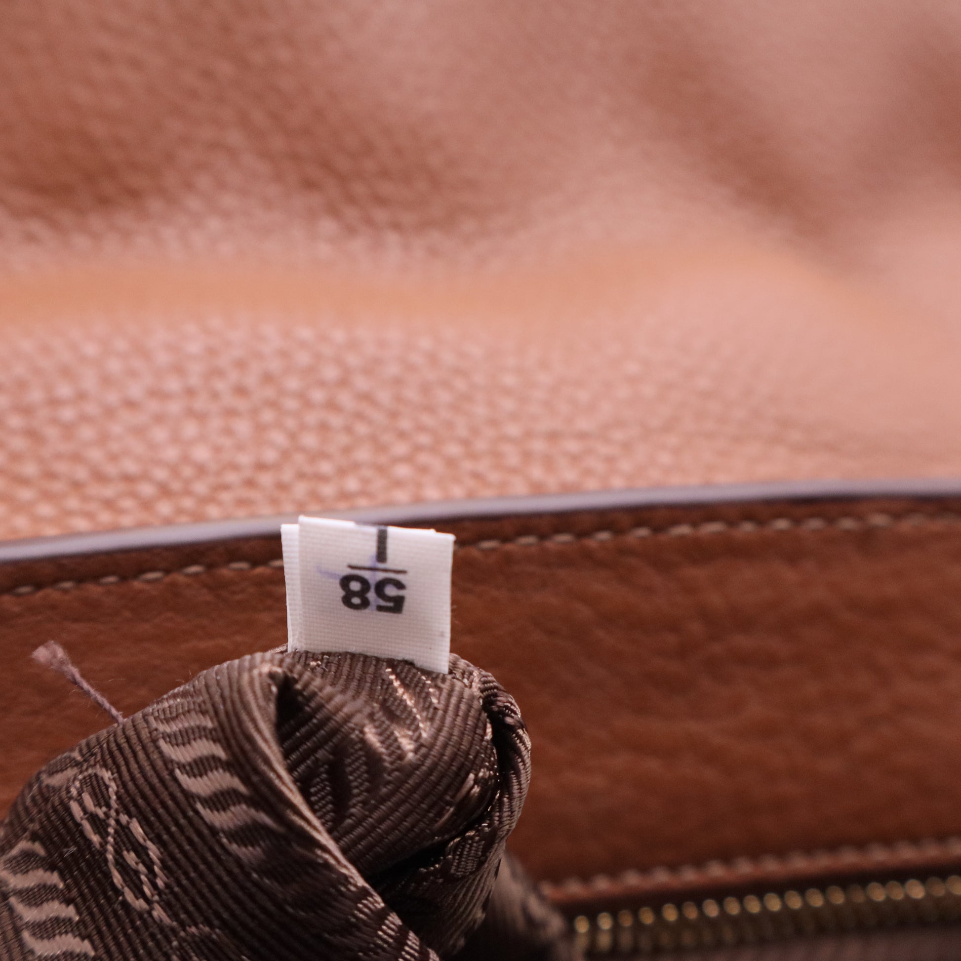 Hand Bag Leather 2way Brown Gold