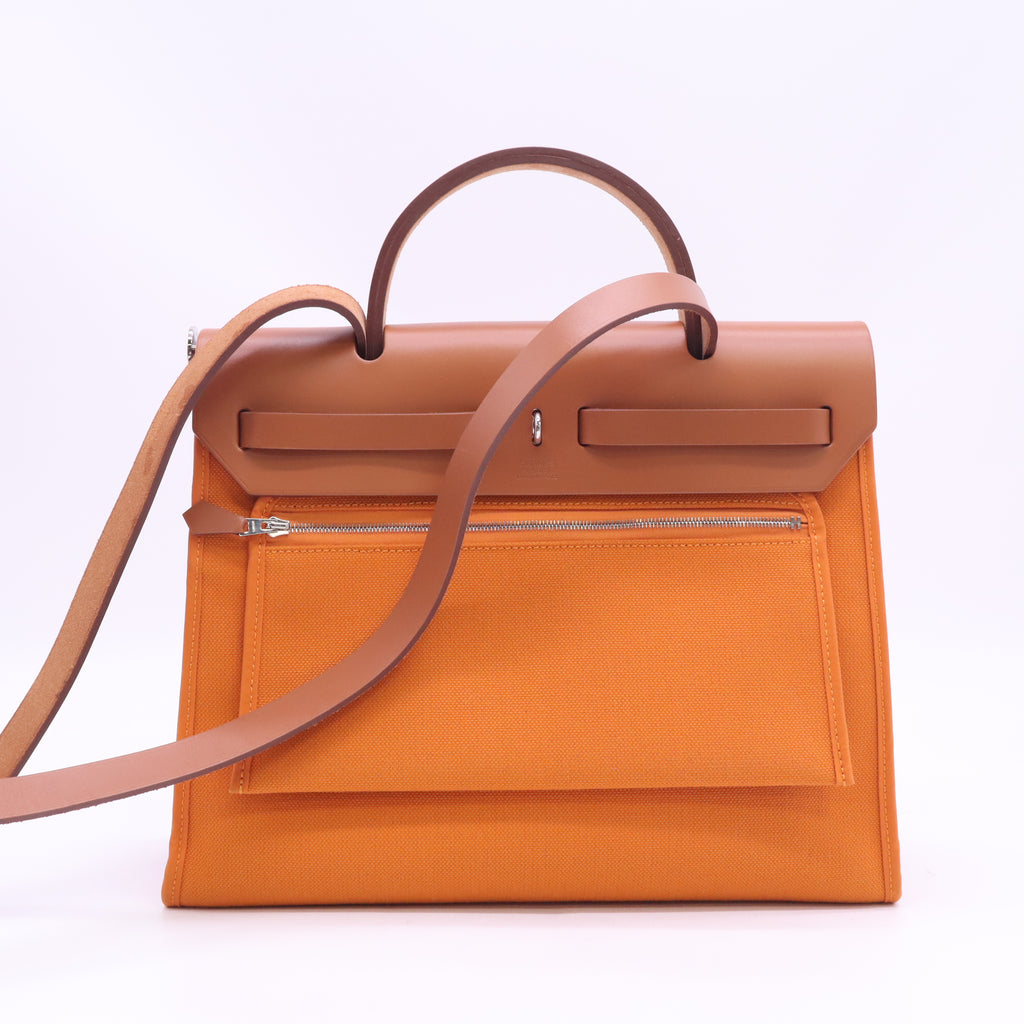 Vache Hunter Toile Herbag Zip 31 PM Orange B24568