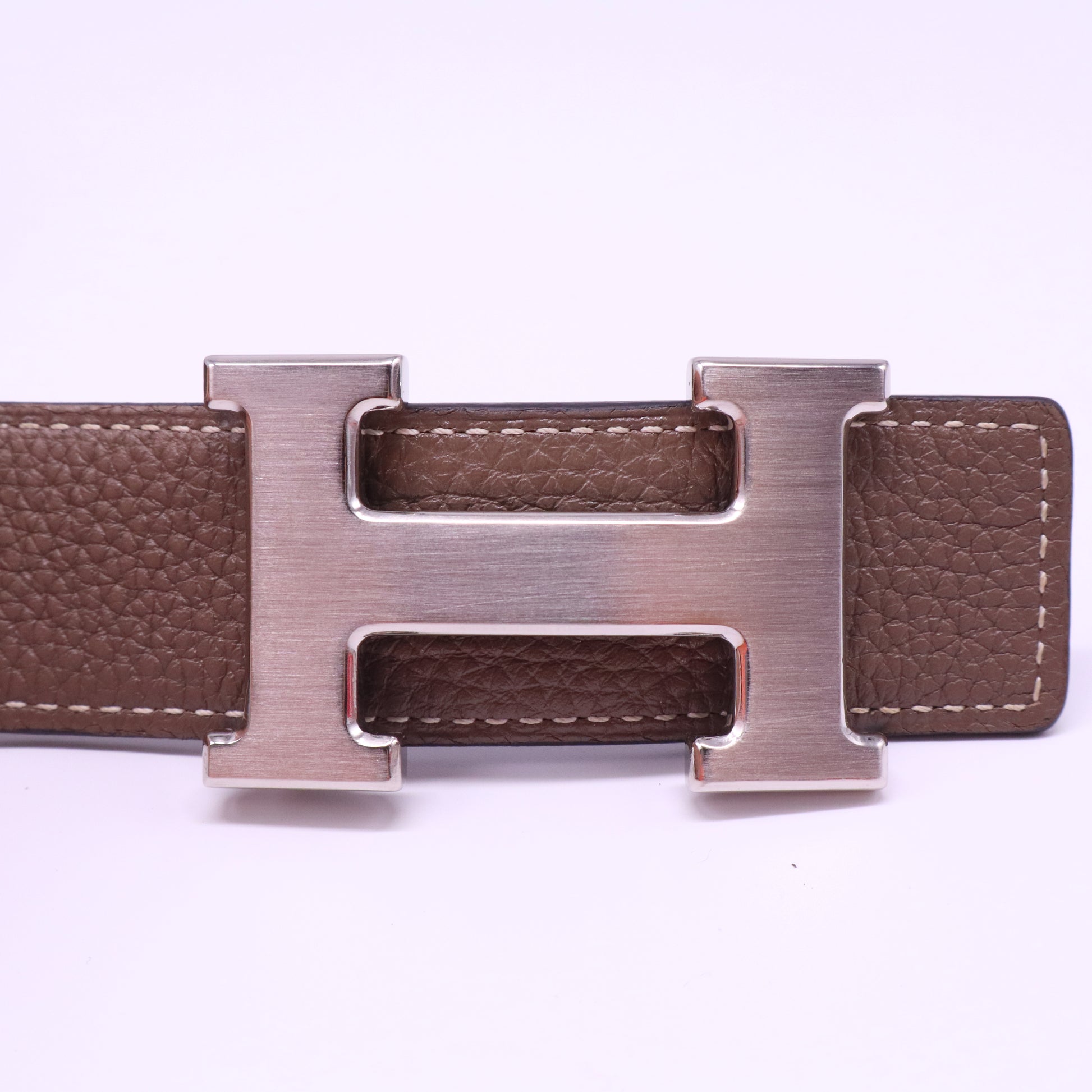 Hermes Togo Black Box Reversible H Belt W21006