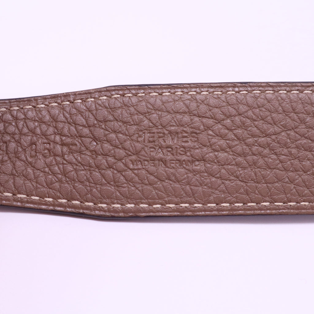 Hermes Togo Black Box Reversible H Belt W21006