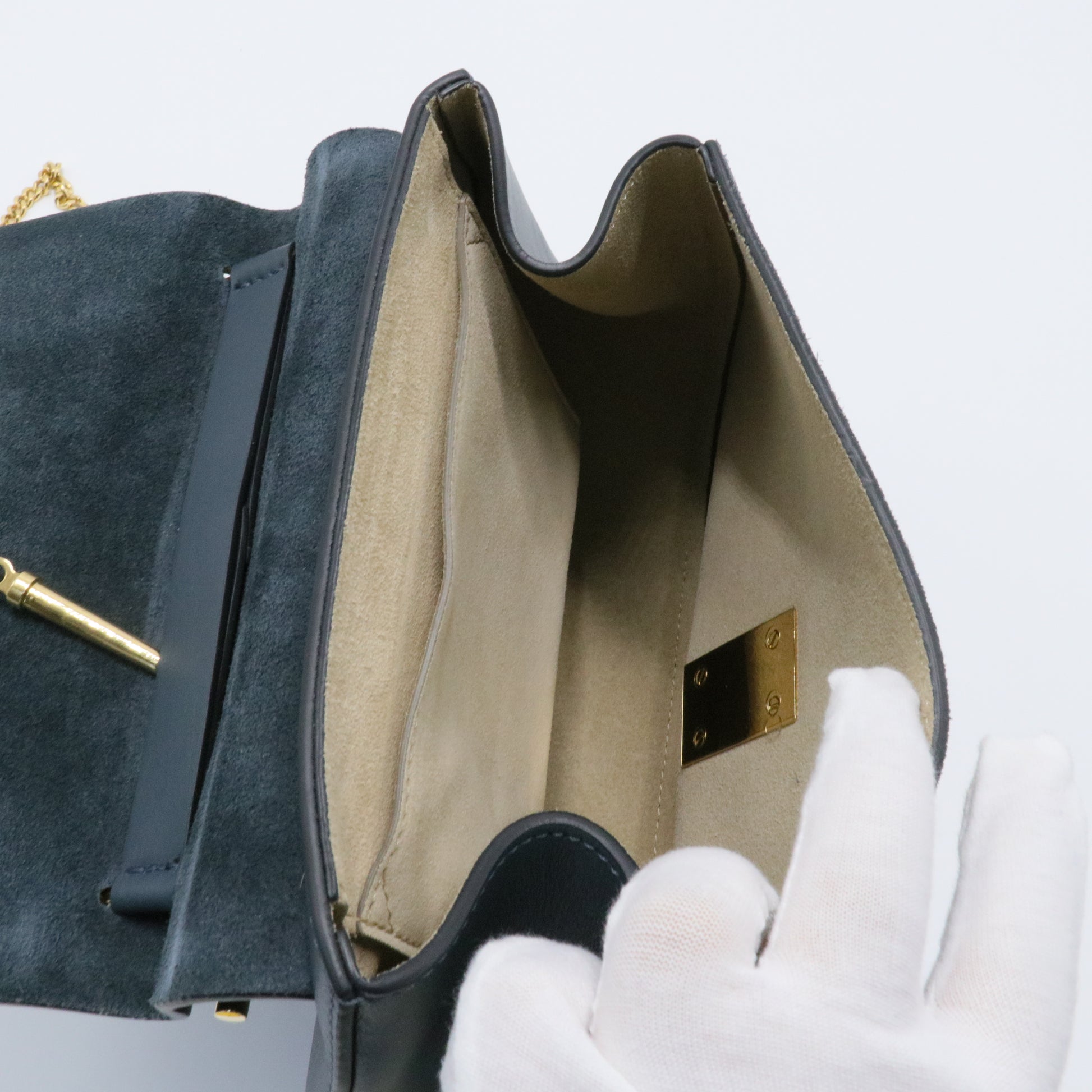 Drew Crossbody Bag Leather and Suede Small
