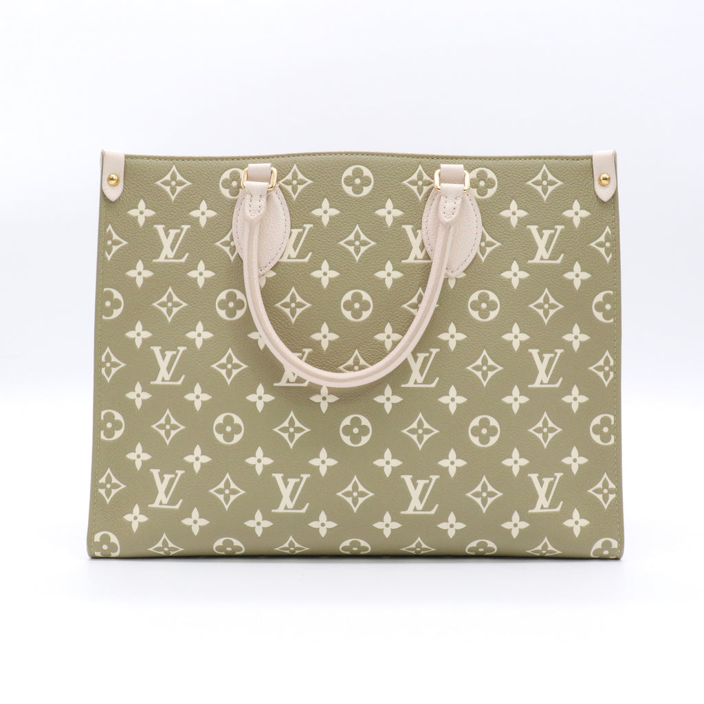 Empreinte Monogram Spring In The City Onthego MM Kaki Beige Cream twins