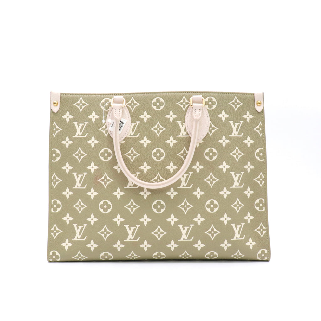 Empreinte Monogram Spring In The City Onthego MM Kaki Beige Cream twins