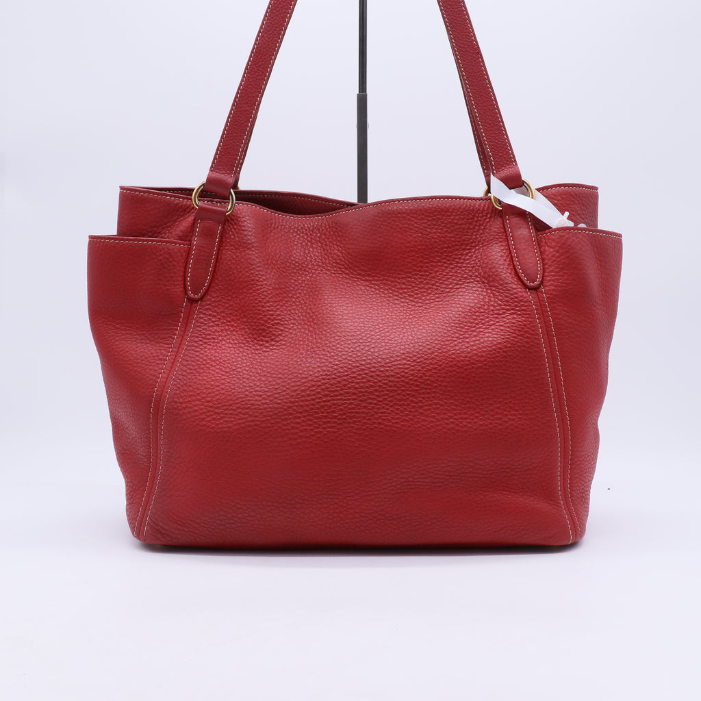 Pink Vitello Daino Leather Side Pocket Tote B21868