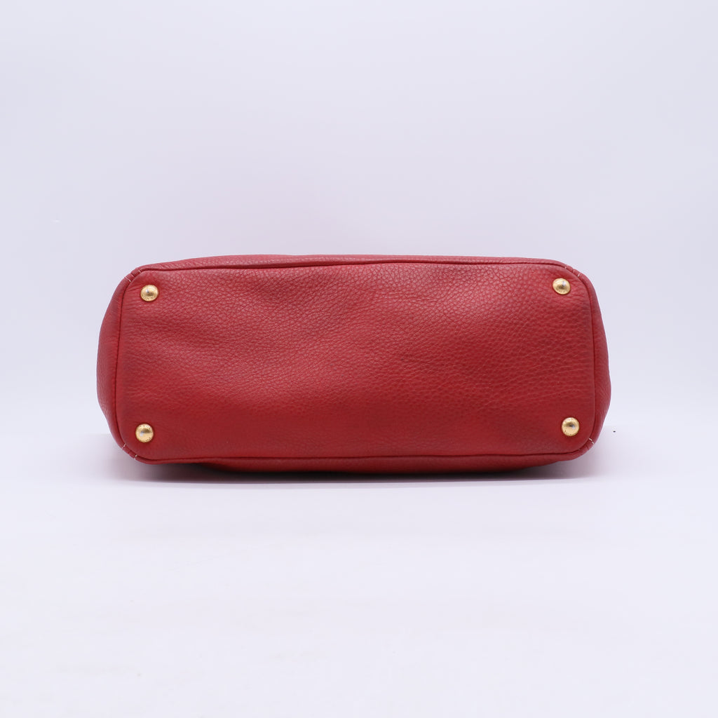 Pink Vitello Daino Leather Side Pocket Tote B21868