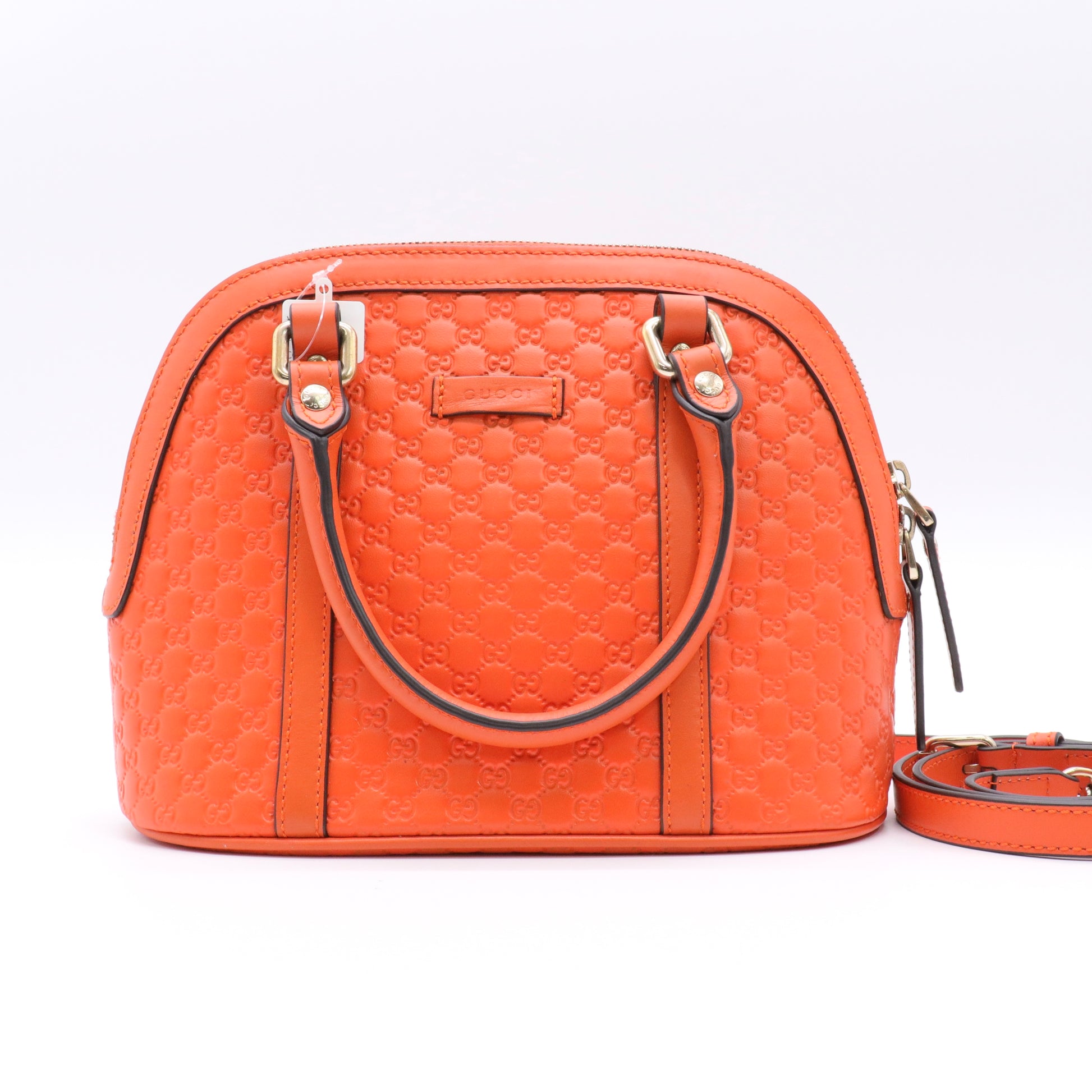 Microguccissima Mini Dome Bag Sun Orange twins