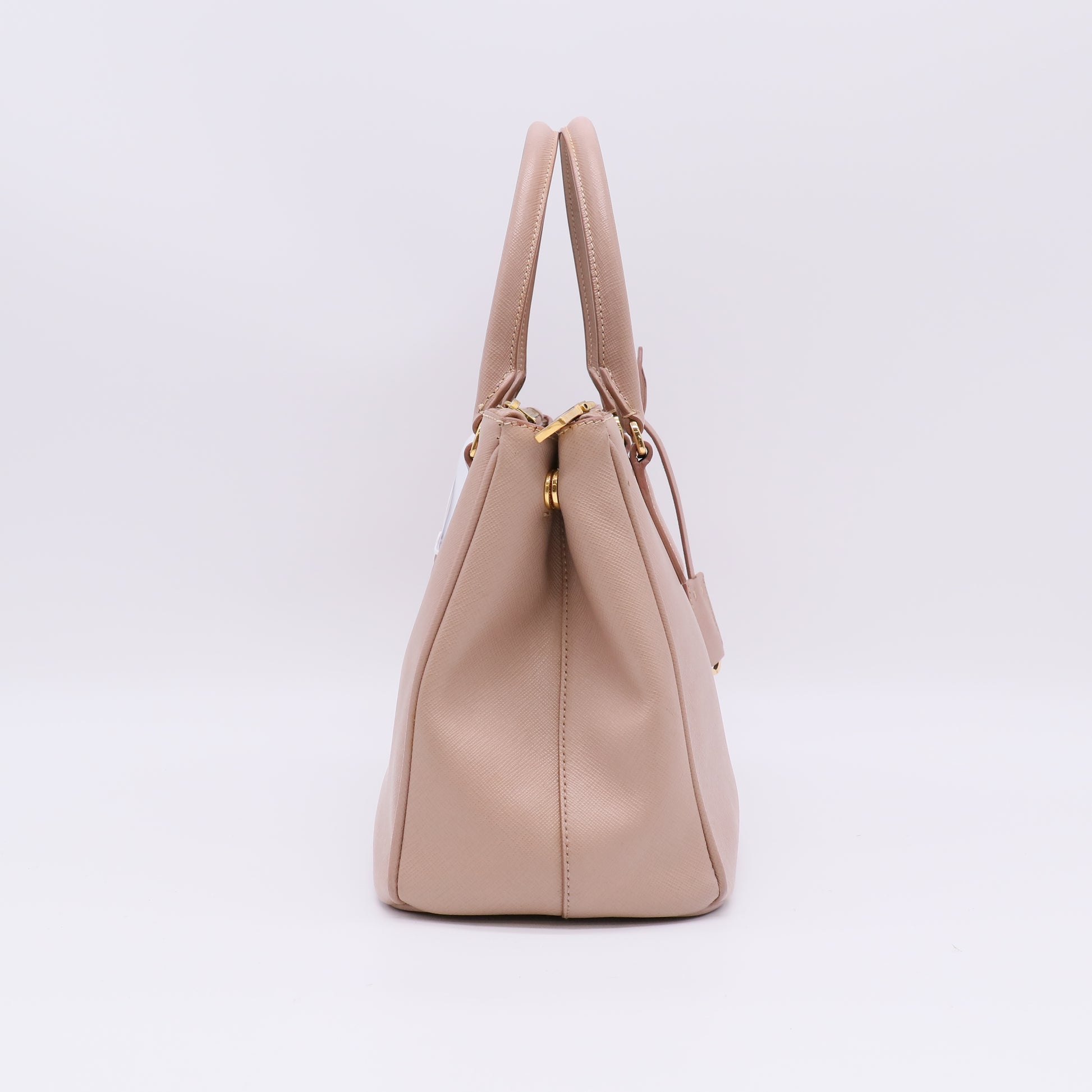 Prada Medium Galleria Double Zip Tote in Saffiano Lux Leather B23054