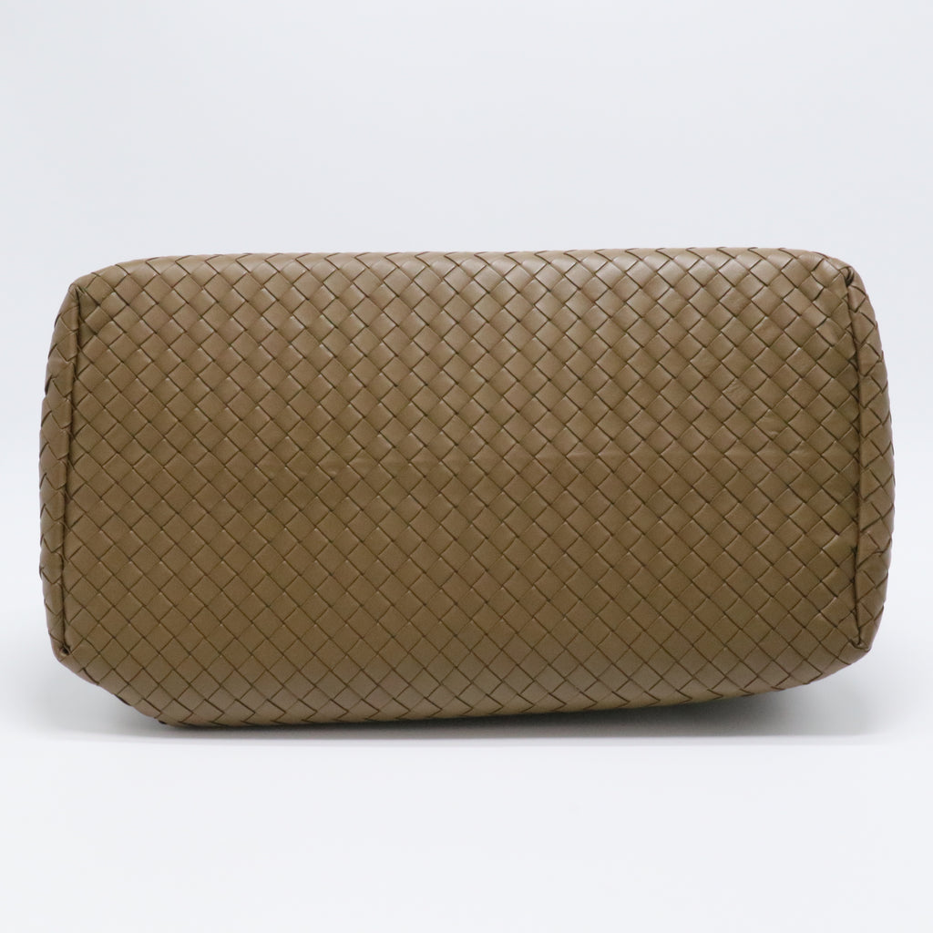 Bottega Veneta Brown Intrecciato Leather Medium Roma Tote